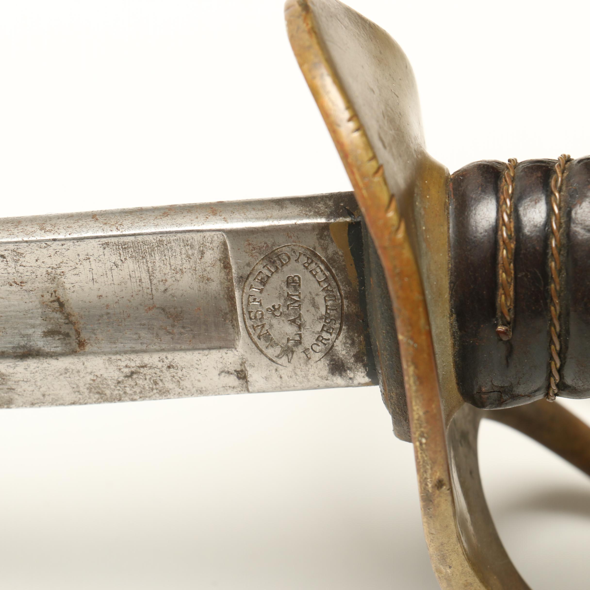 Civil War Era Mansfield & Lamb 1860 Model Calvary Sword With Scabbard