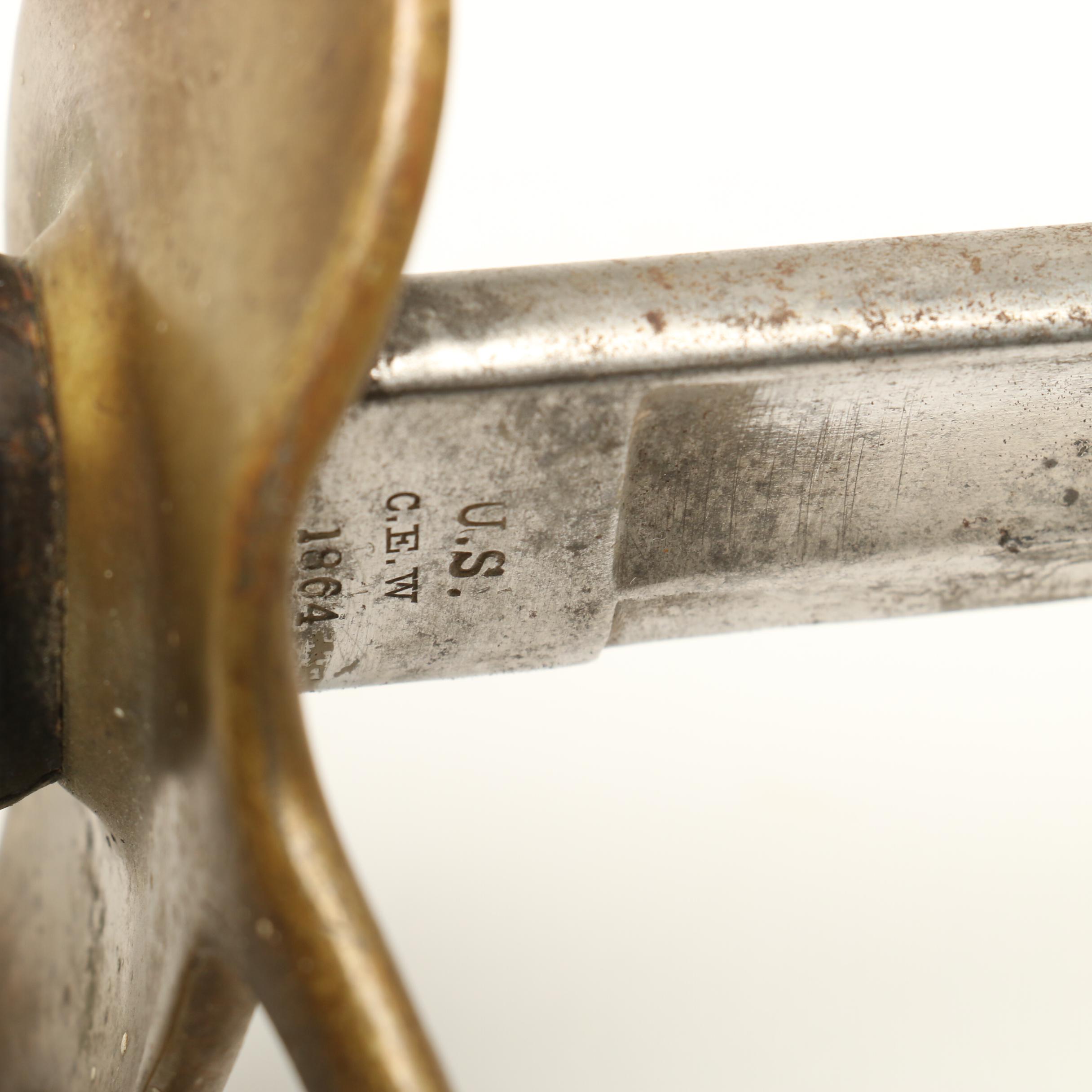 Civil War Era Mansfield & Lamb 1860 Model Calvary Sword With Scabbard