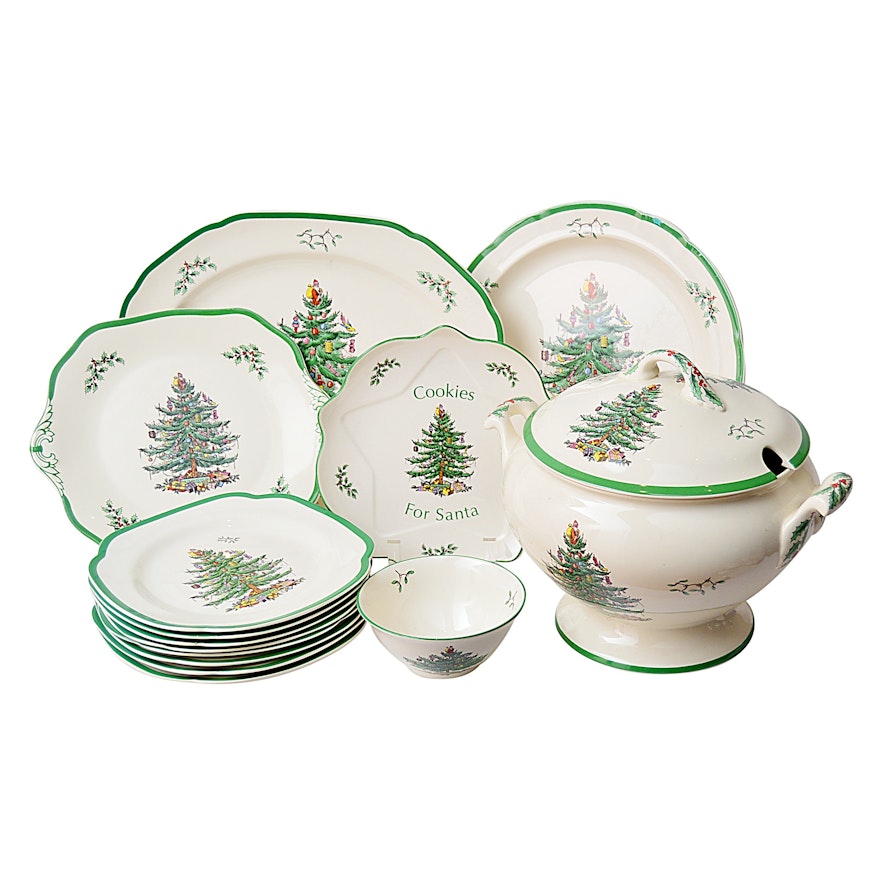 Spode "Christmas Tree" Porcelain Serveware and Dinnerware