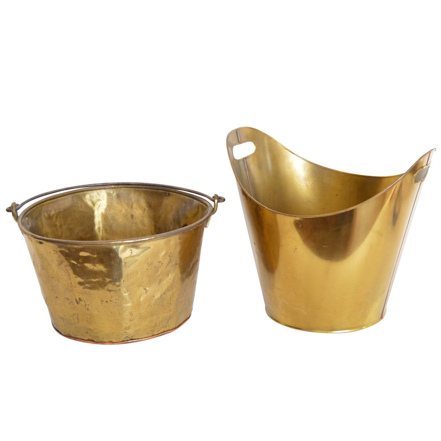 Brass Buckets with Vintage