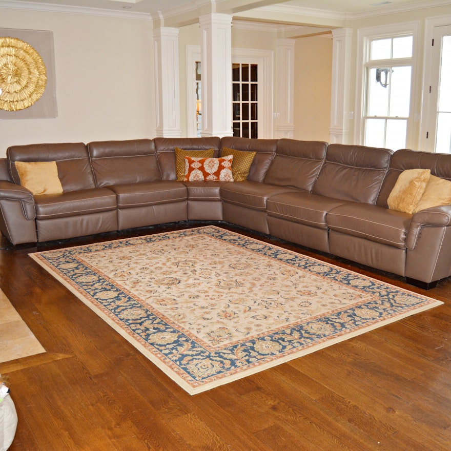 Leather Reclining Sectional Sofa by Leggatt & Platt