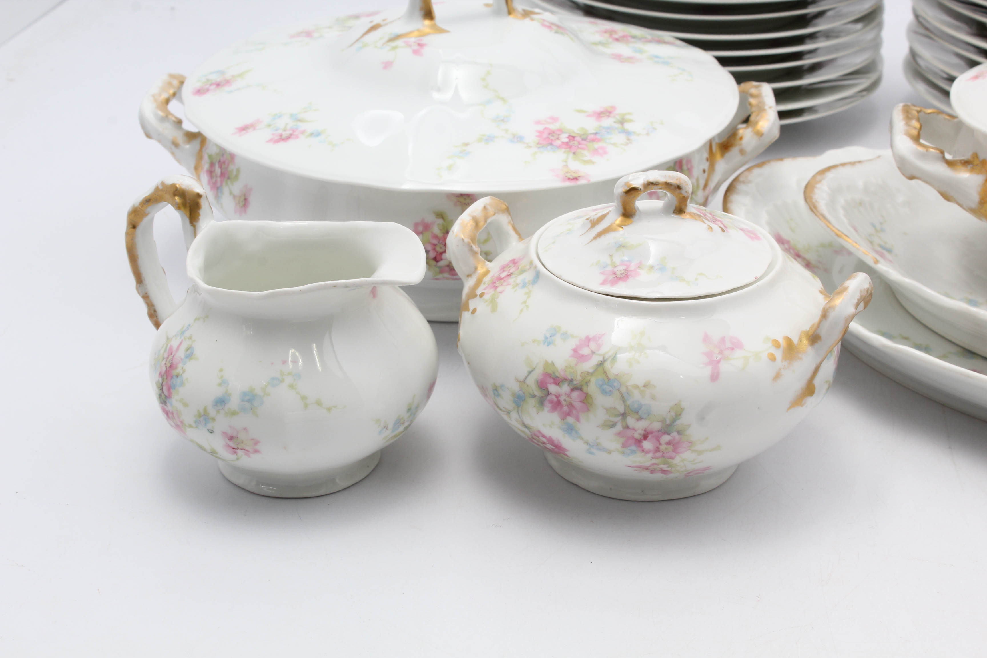 Theodore Haviland Limoges Dinnerware Set for Twelve