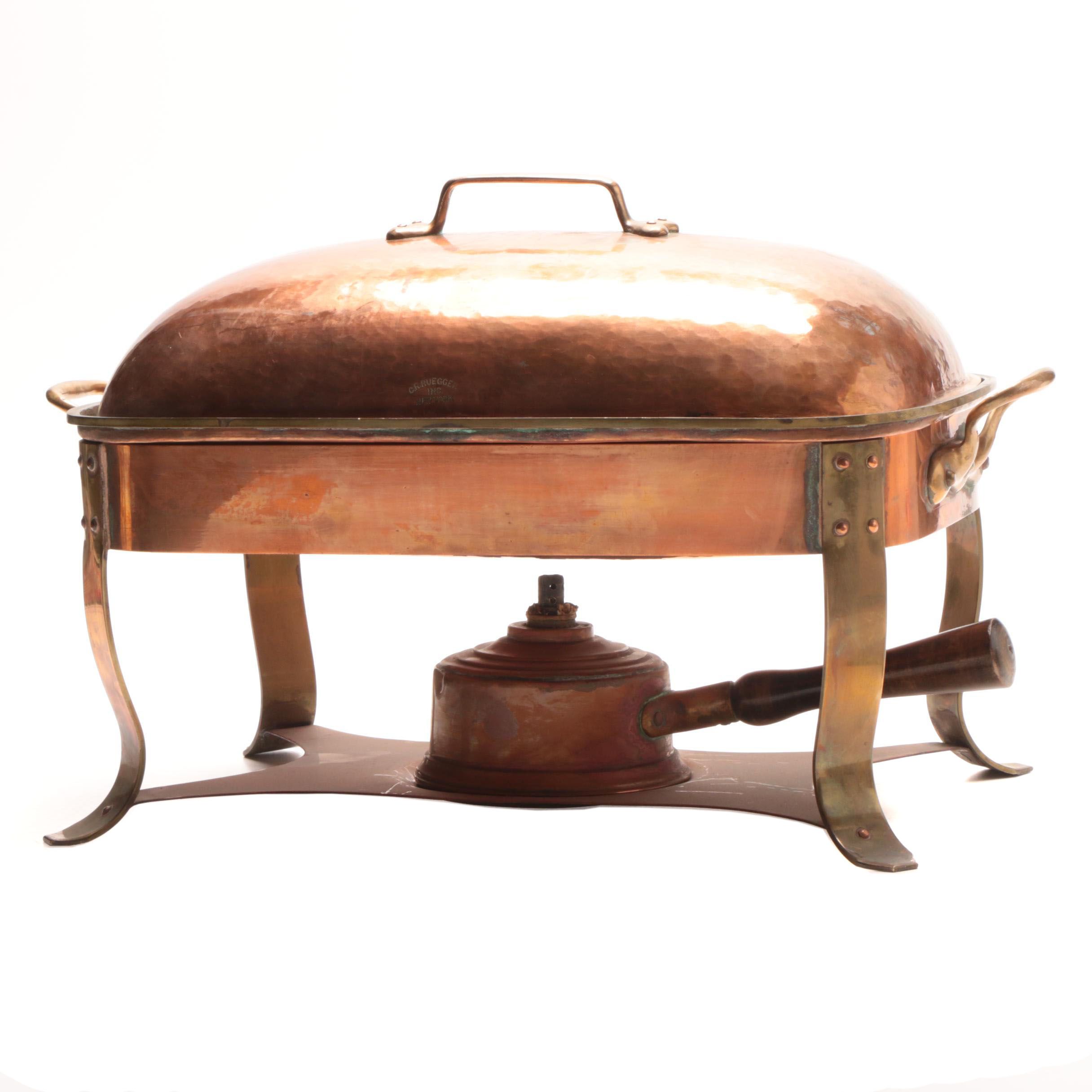 C.R. Ruegger Copper Chaffing Dish