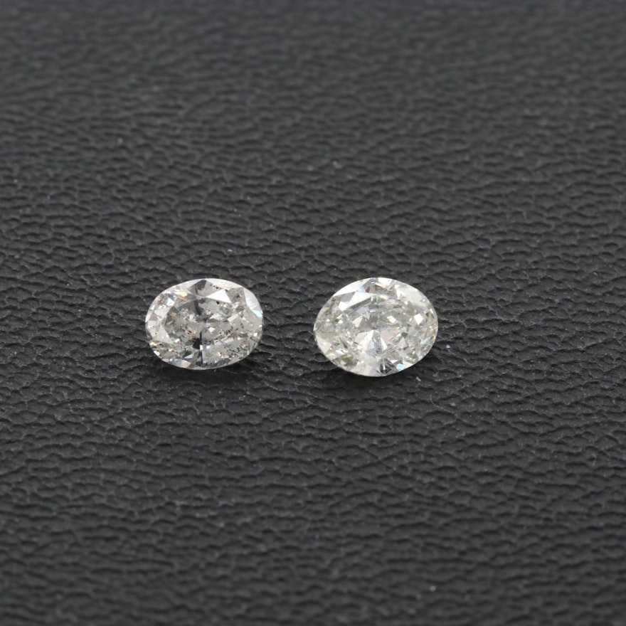 Loose Oval Faceted Diamonds