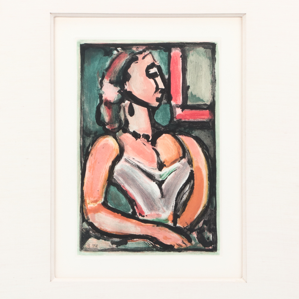 Georges Rouault Color Aquatint "Les Fleurs de Mal: Femme fière"