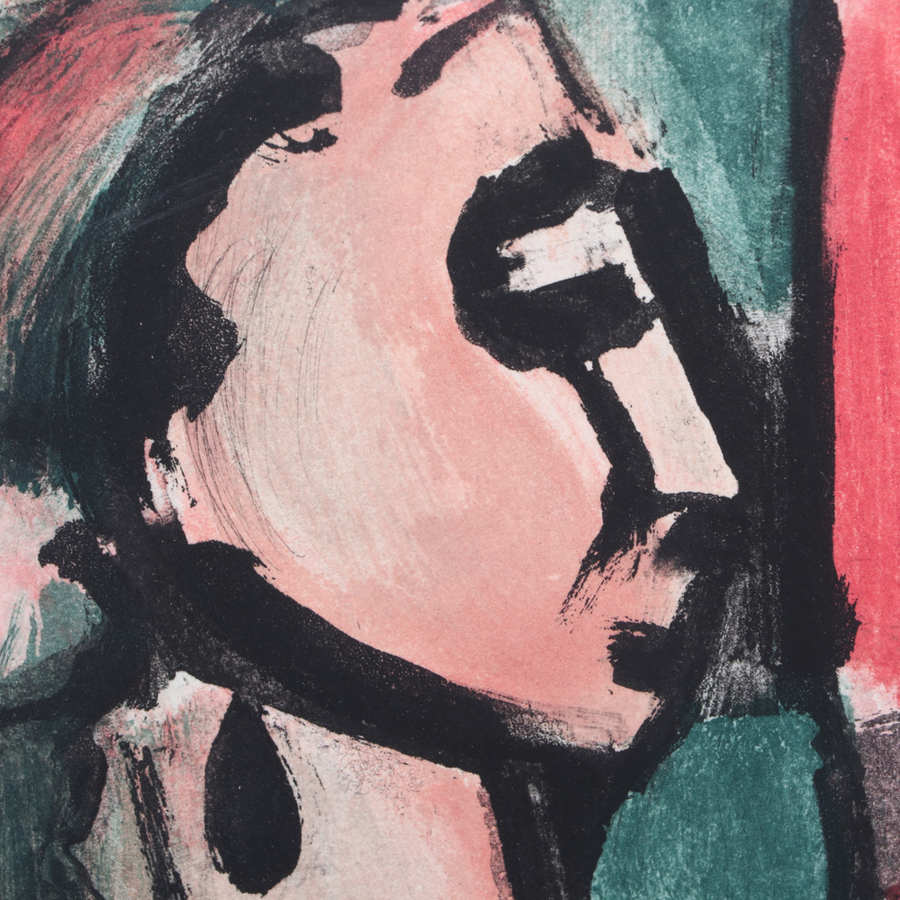 Georges Rouault Color Aquatint "Les Fleurs de Mal: Femme fière"