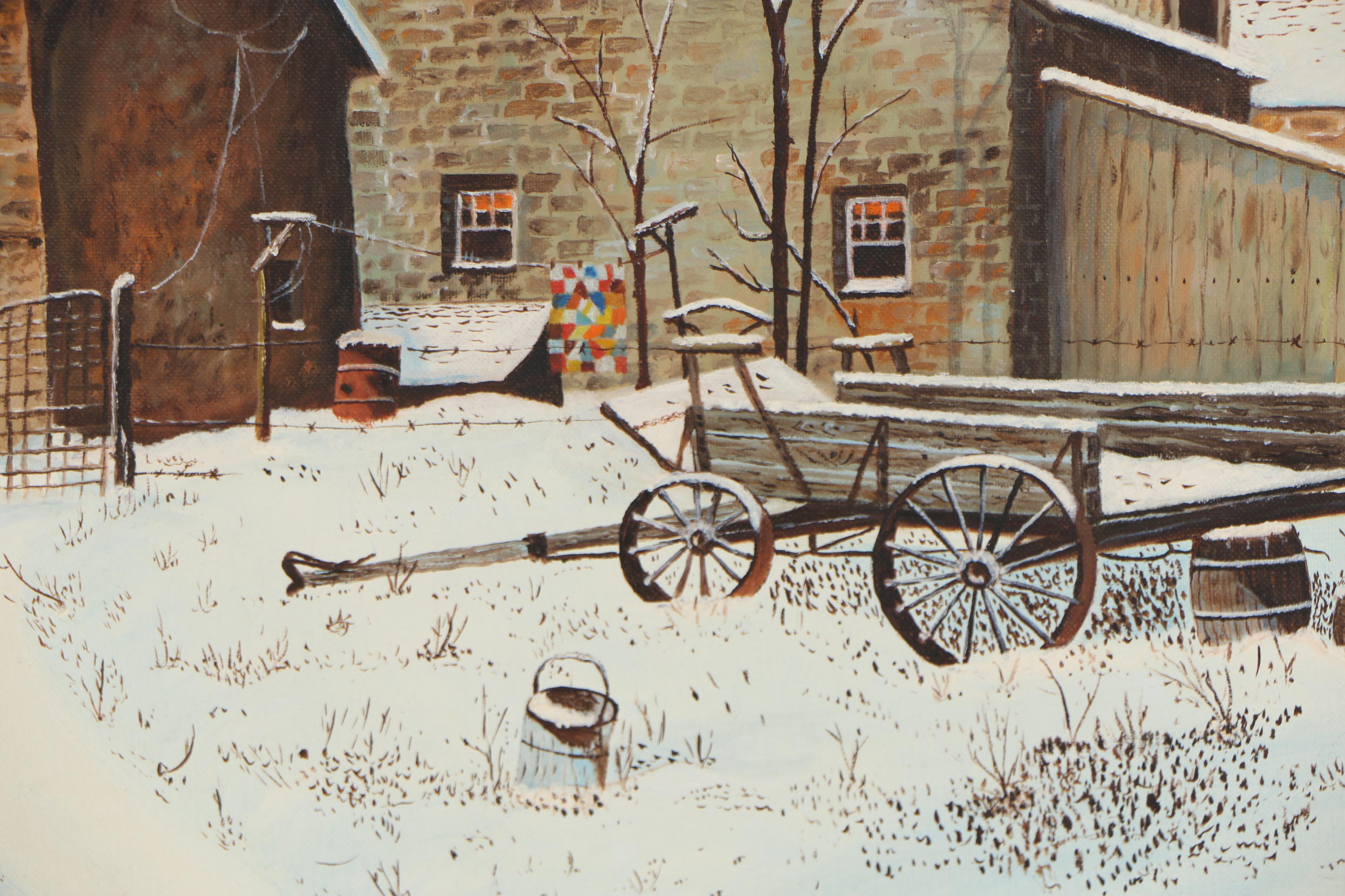 John Greco 1974 Oil Painting "The Old Homestead"