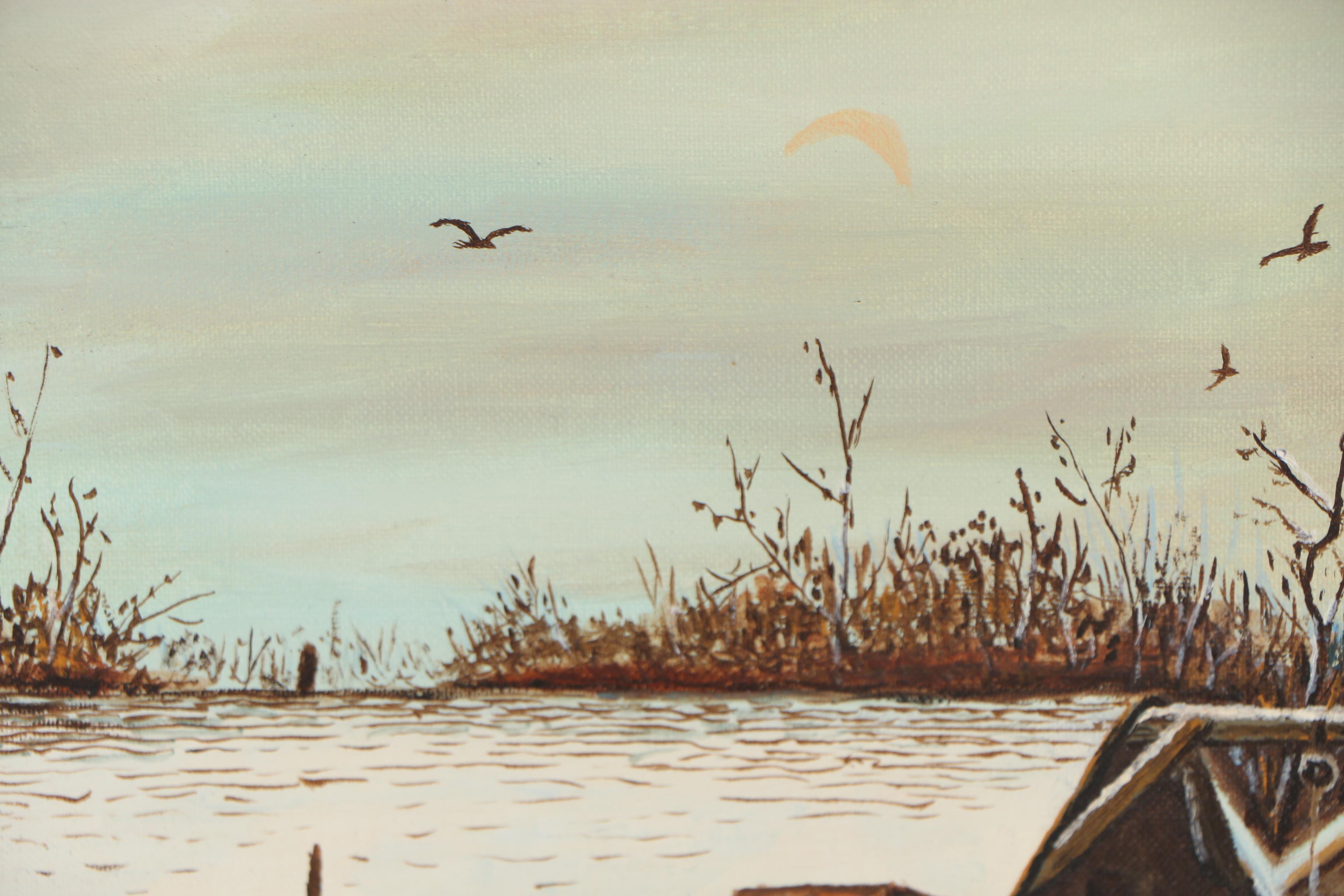 John Greco 1974 Oil Painting "The Old Homestead"