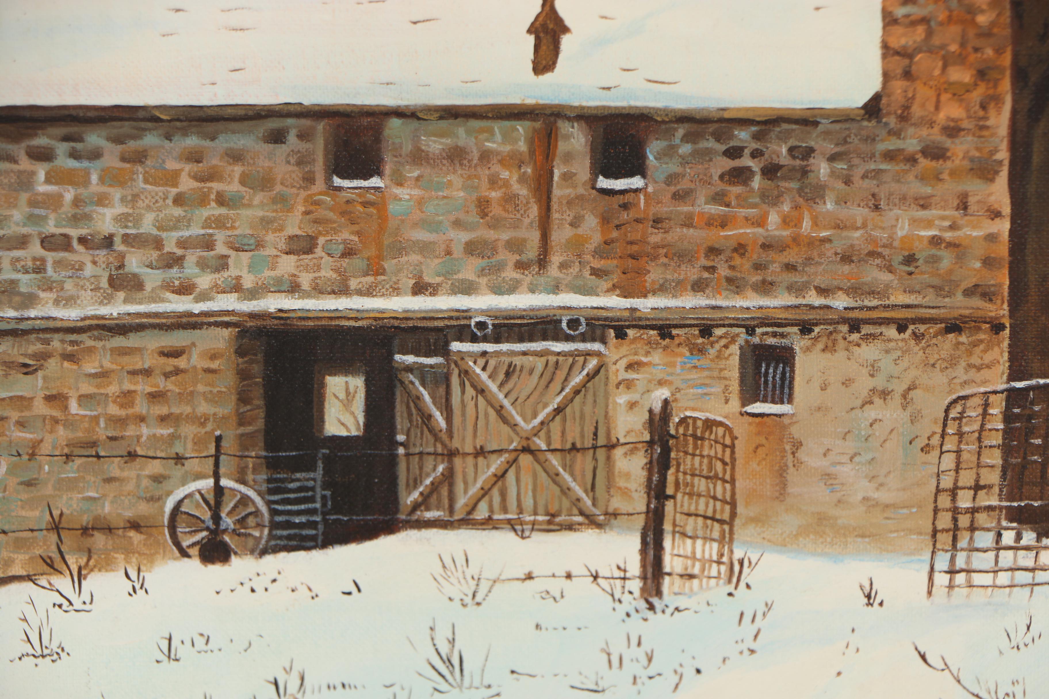 John Greco 1974 Oil Painting "The Old Homestead"