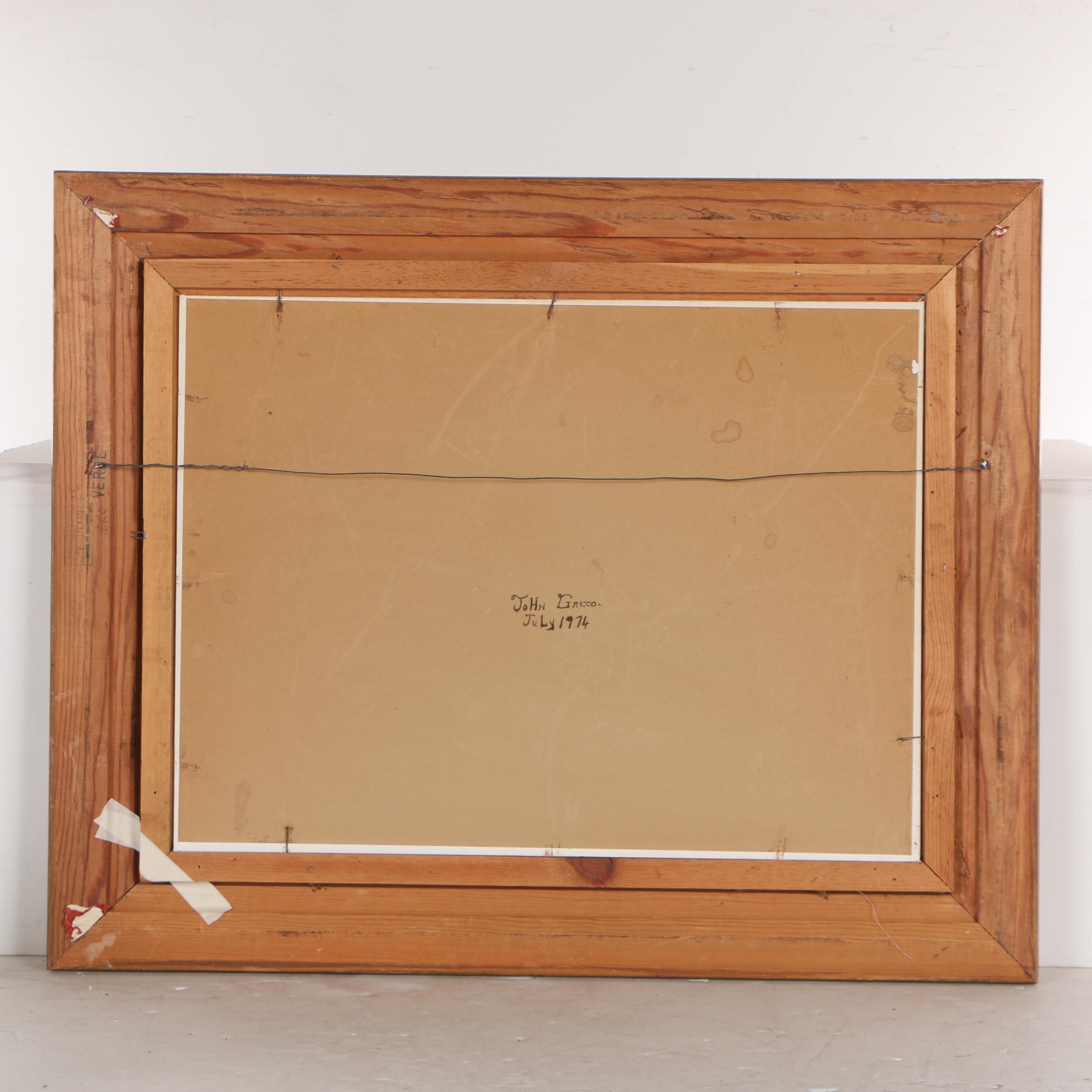 John Greco 1974 Oil Painting "The Old Homestead"