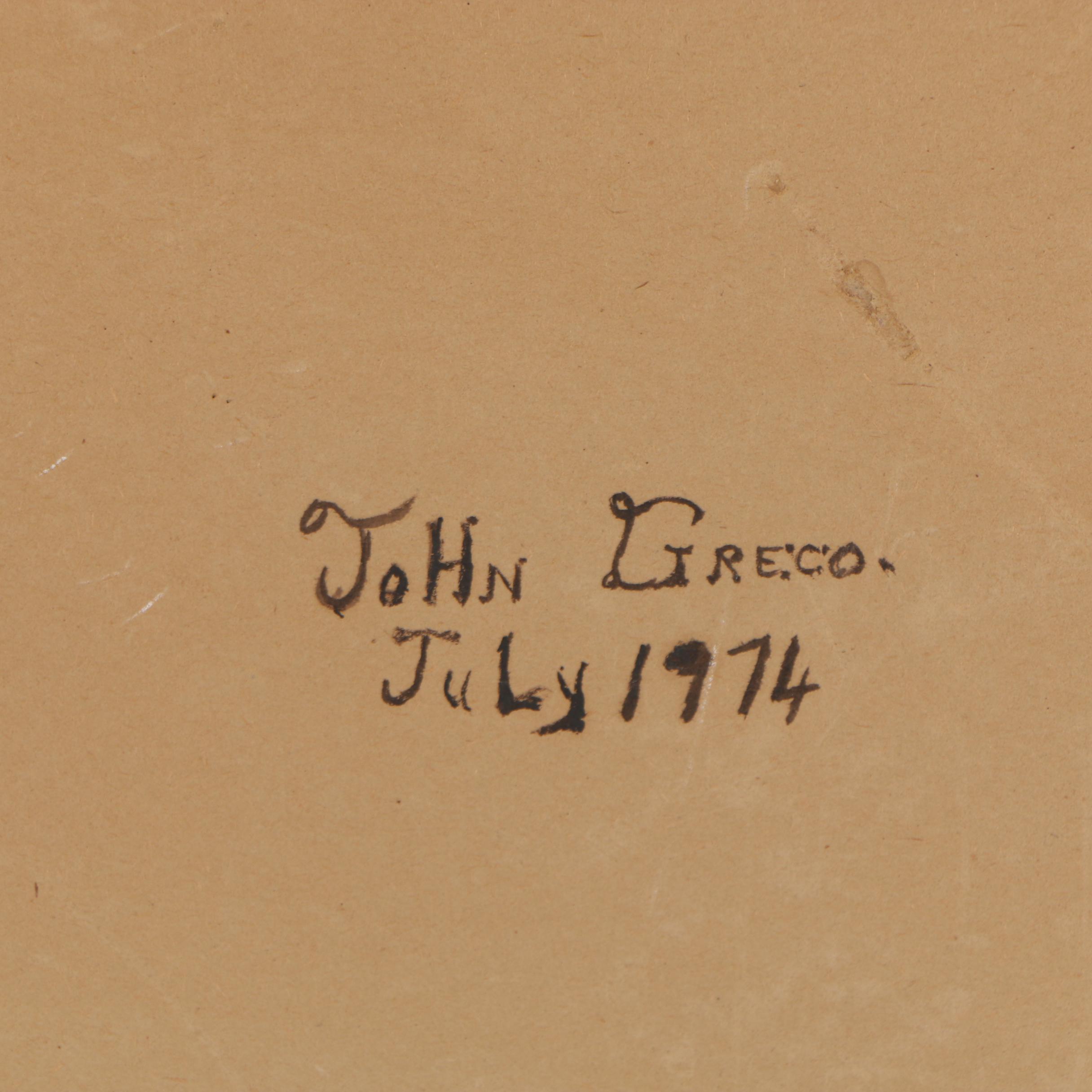 John Greco 1974 Oil Painting "The Old Homestead"