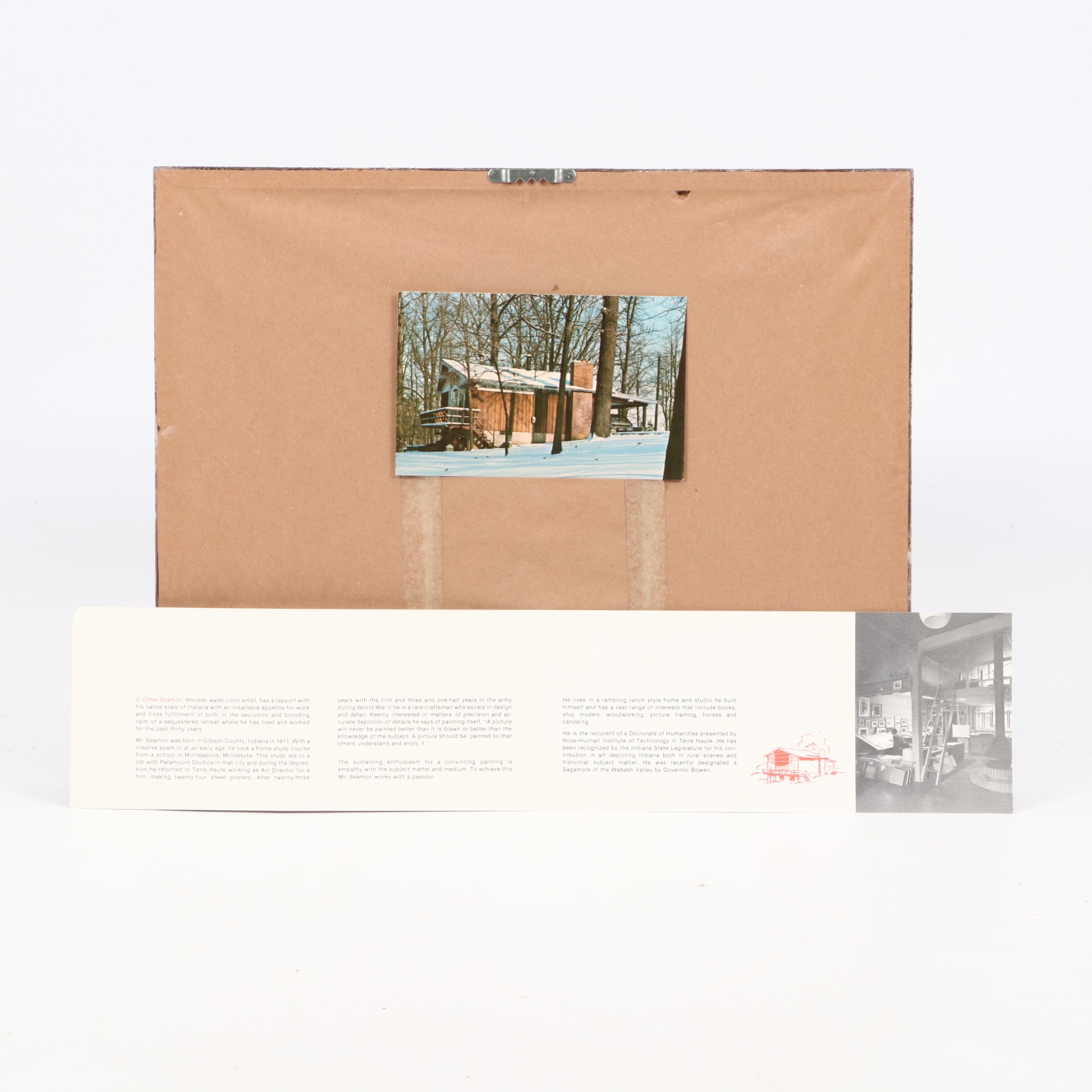 D. Omer Seamon Watercolor Landscape Painting