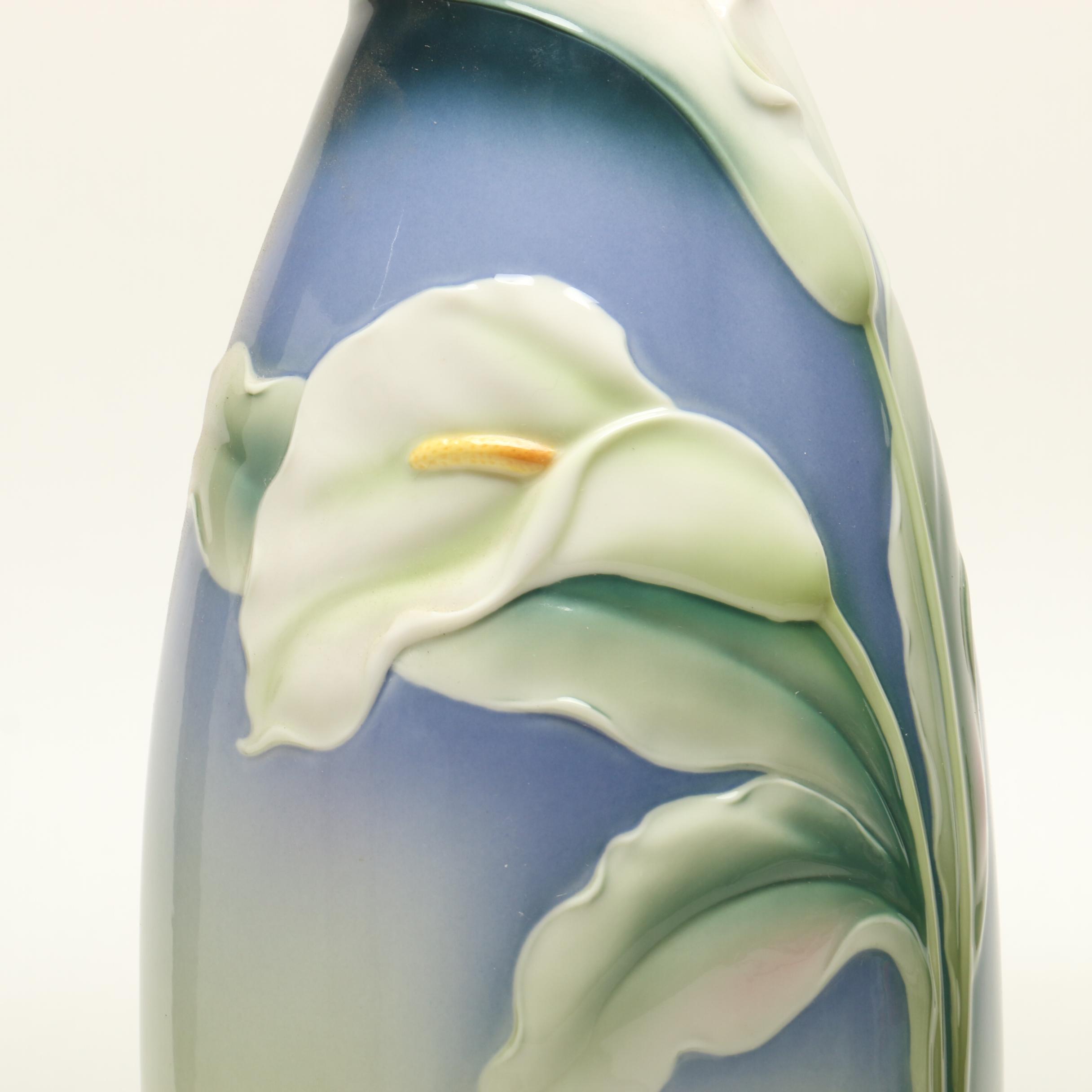 Tall Porcelain Franz Collection Vases