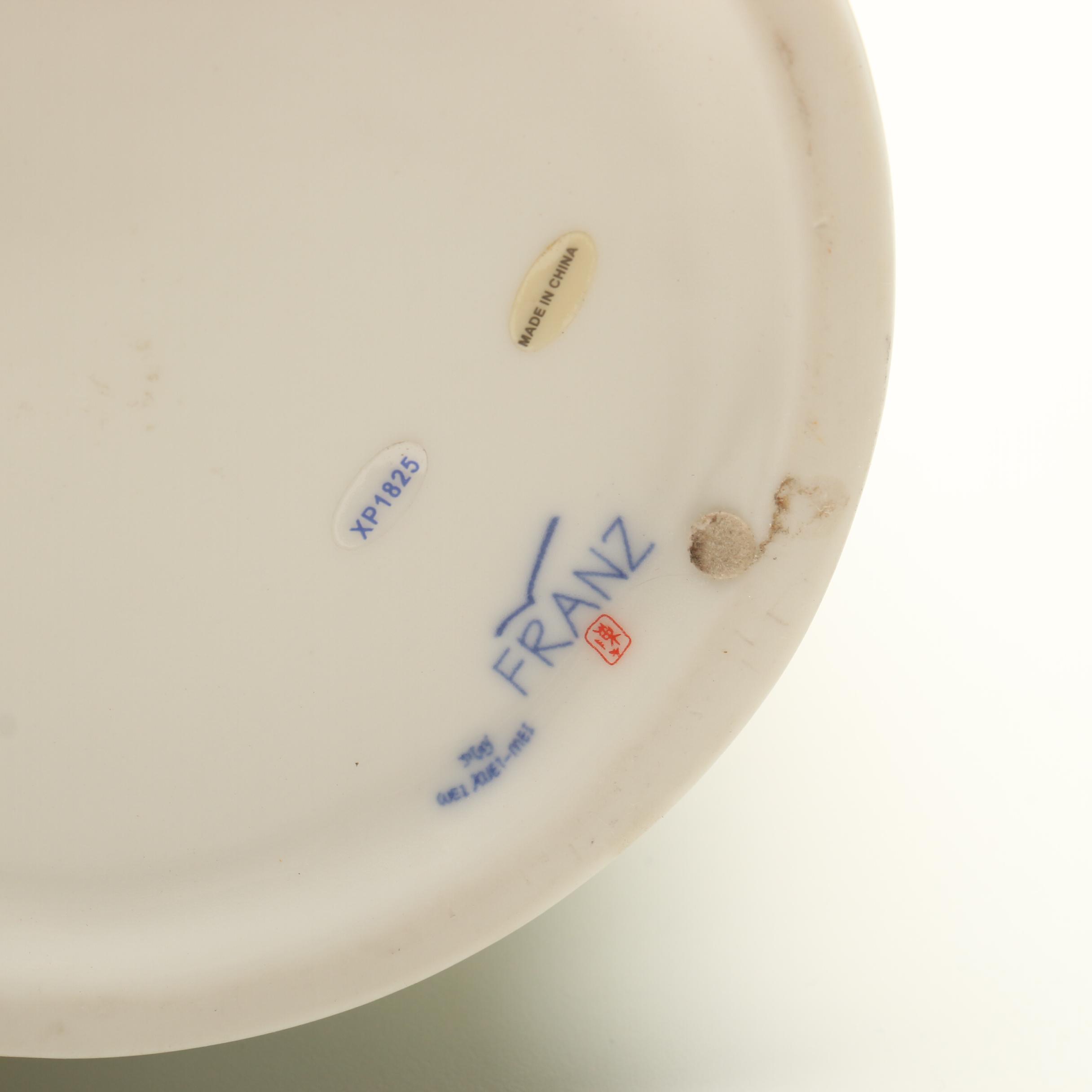 Tall Porcelain Franz Collection Vases