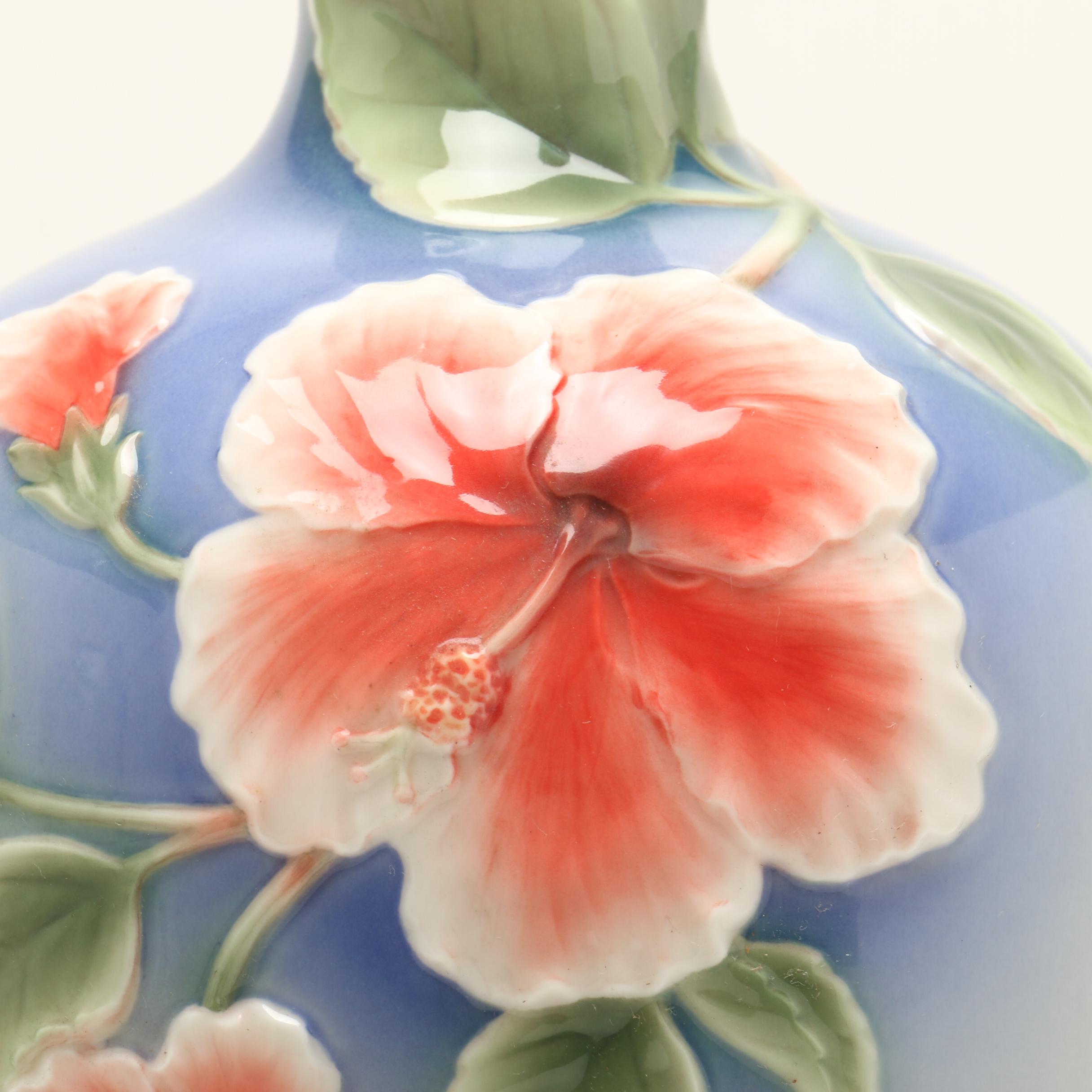 Tall Porcelain Franz Collection Vases