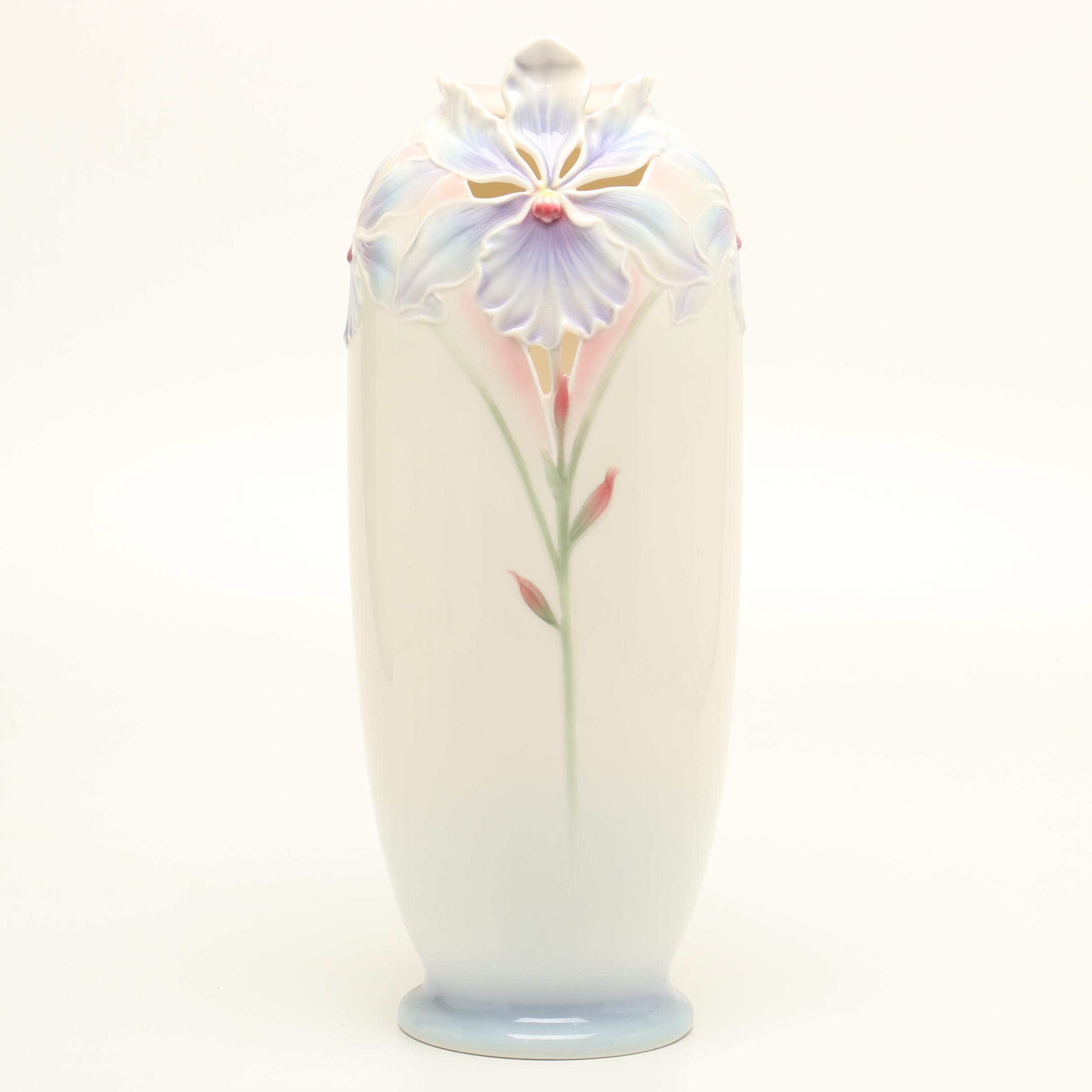 Tall Porcelain Franz Collection Vases