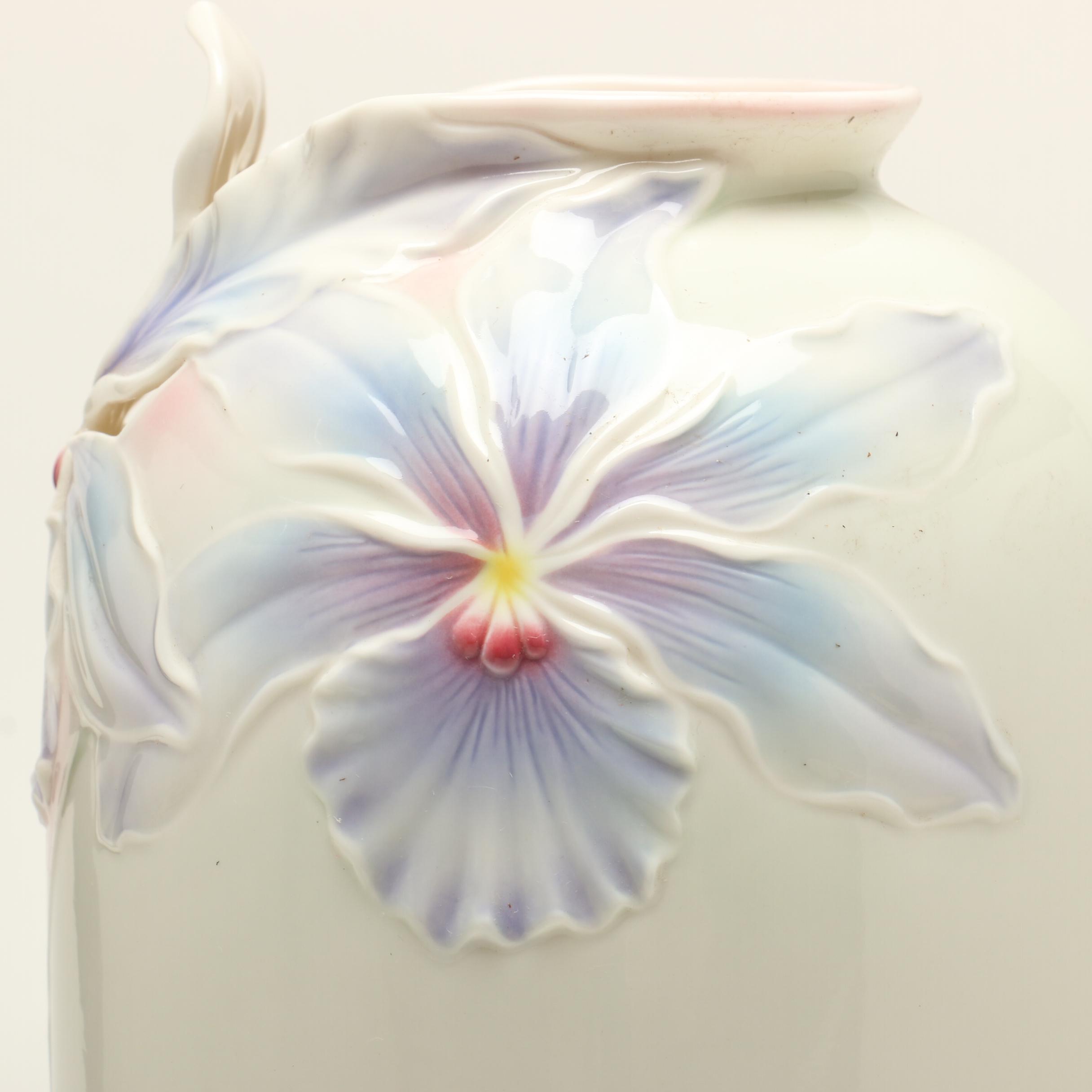 Tall Porcelain Franz Collection Vases