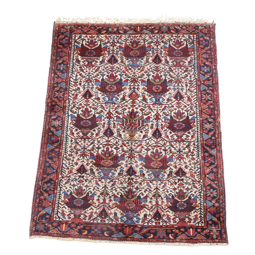 Hand-Knotted Persian Bakhtiari Area Rug