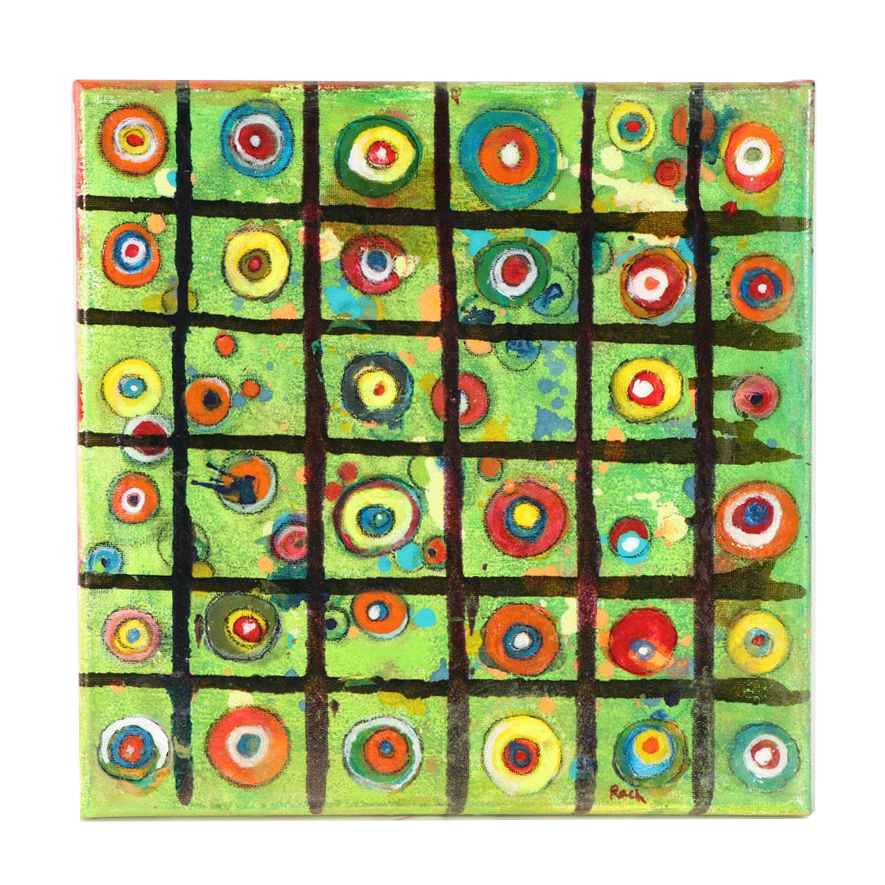 Rach Contemporary Geometric Acrylic Painting