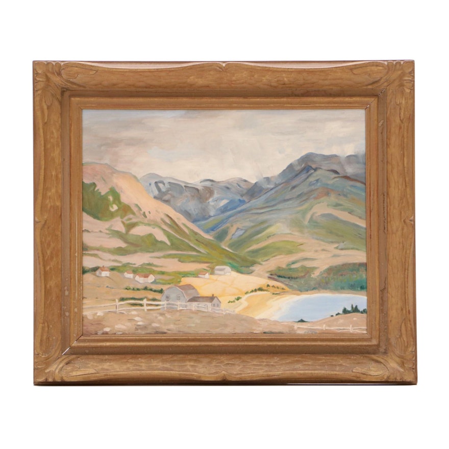 Helen Hair Oil Landscape on Canvas Board