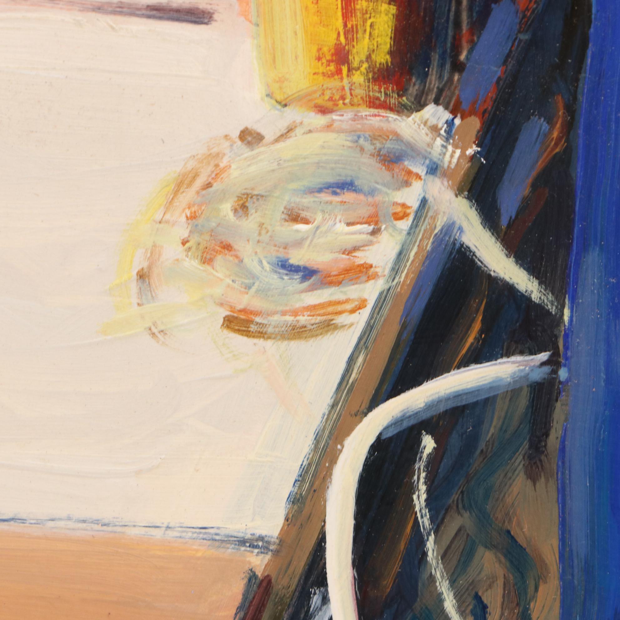 Jay Wilford Oil Painting of Boats at Pier