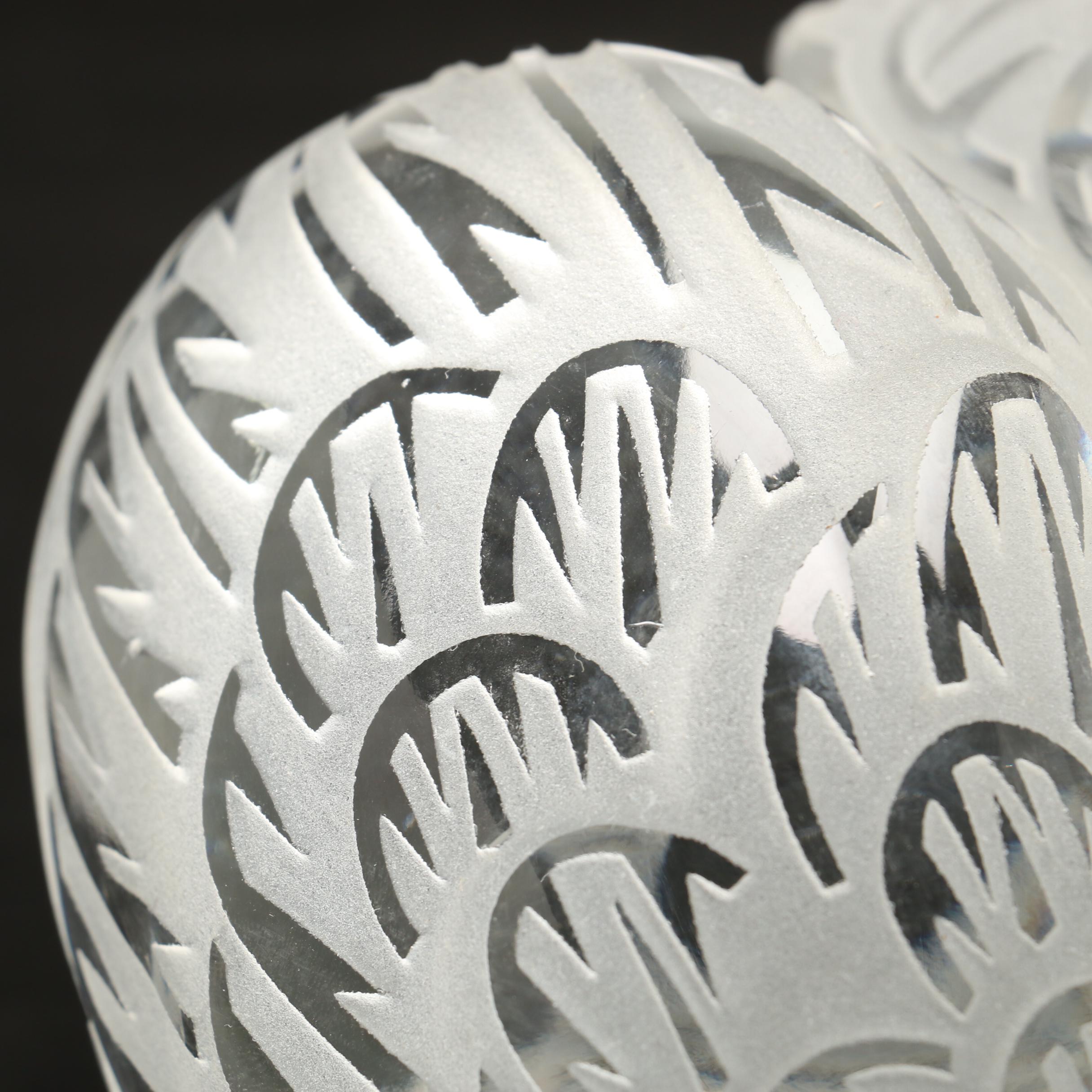 Lalique Crystal "Swan Head Up" Sculpture