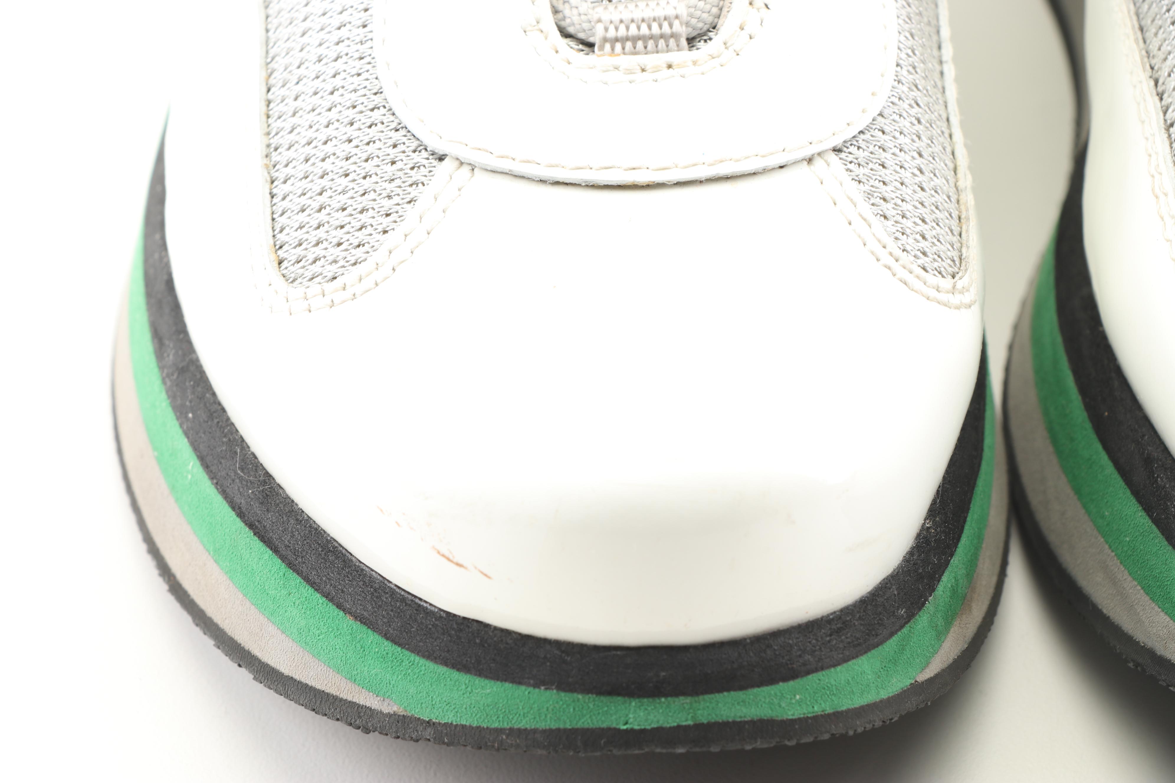 Men's Prada Milano Vernice+Bike Platform Sneakers