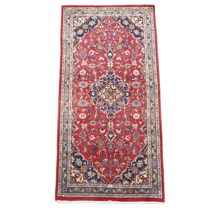 Hand-Knotted Persian Kashan Long Rug