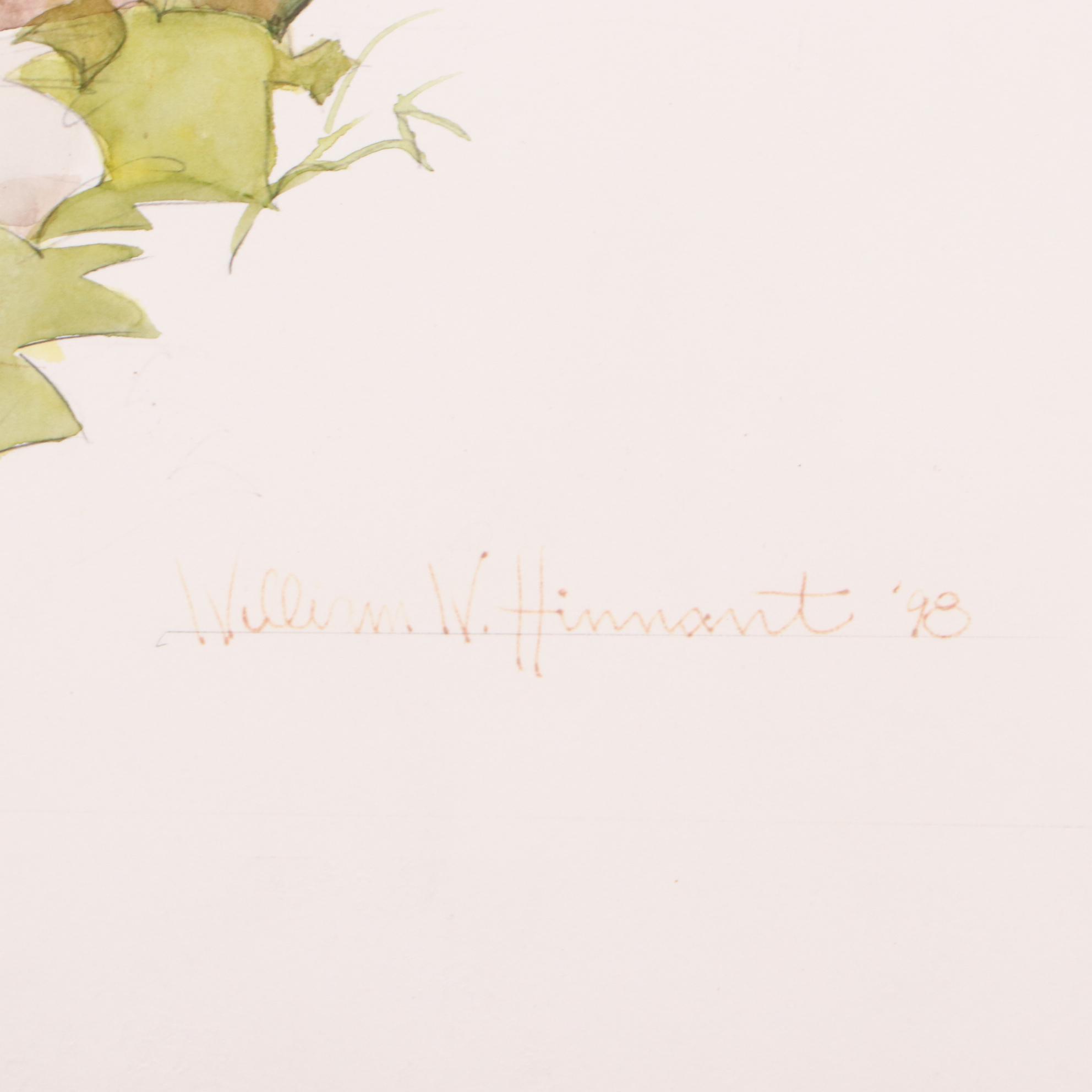 William W. Hinnant 1998 Watercolor Painting