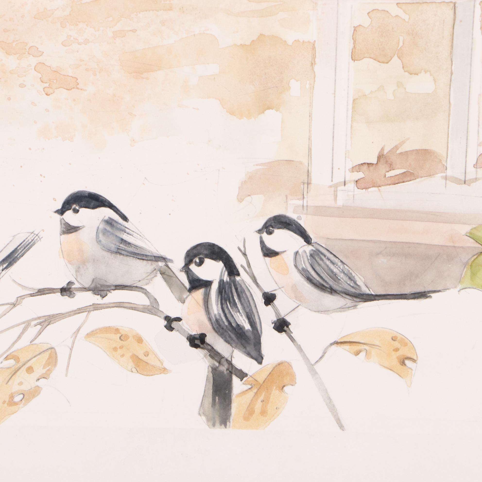 William W. Hinnant 1998 Watercolor Painting