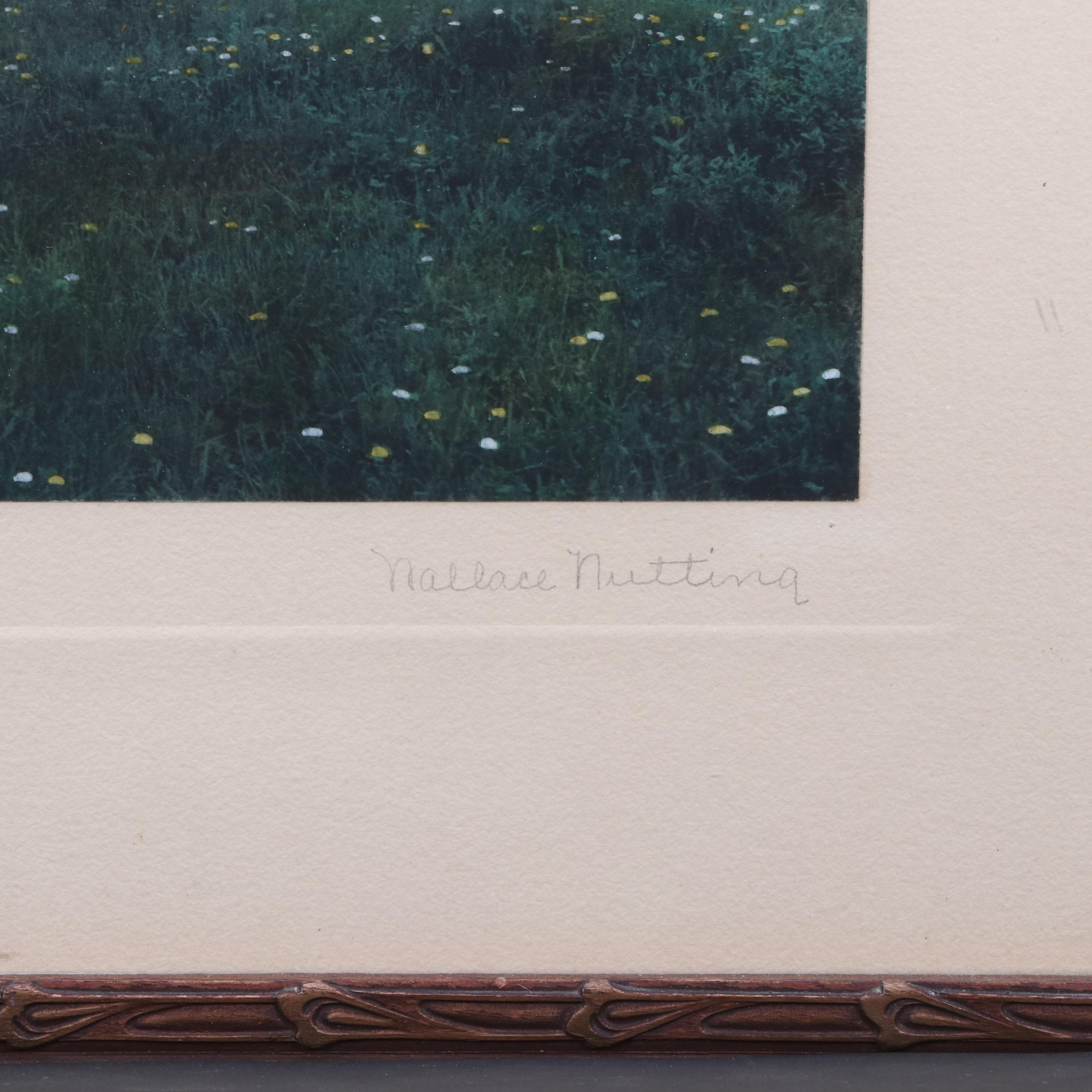 Wallace Nutting Hand-Colored Photograph "A New Hampshire Roadside"