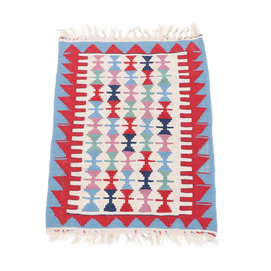 Handwoven Turkish Kilim Accent Rug