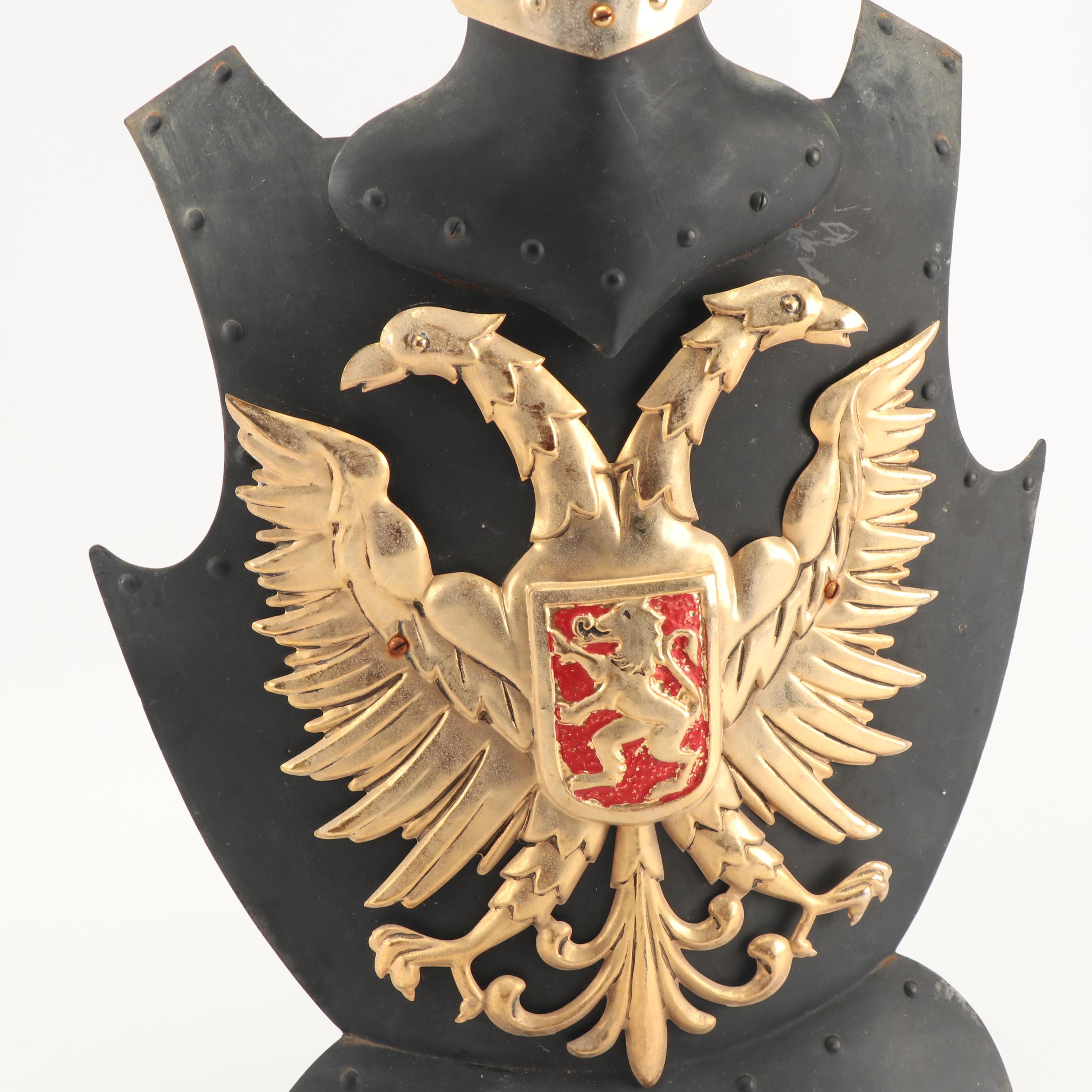 Medieval Knight Themed Metal Shelf and Wall Decor