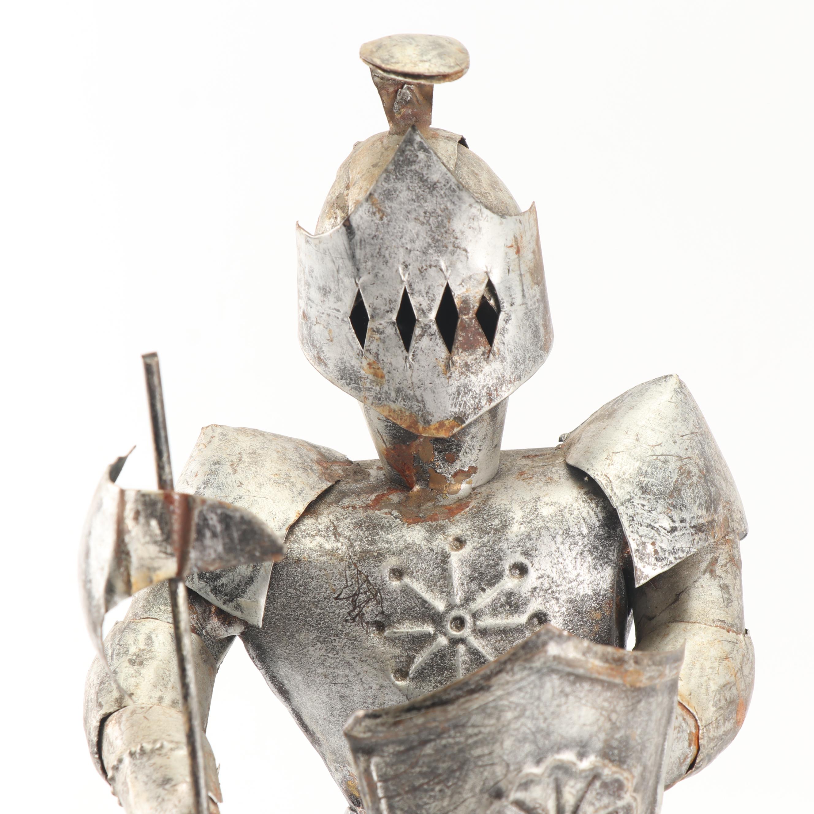 Medieval Knight Themed Metal Shelf and Wall Decor