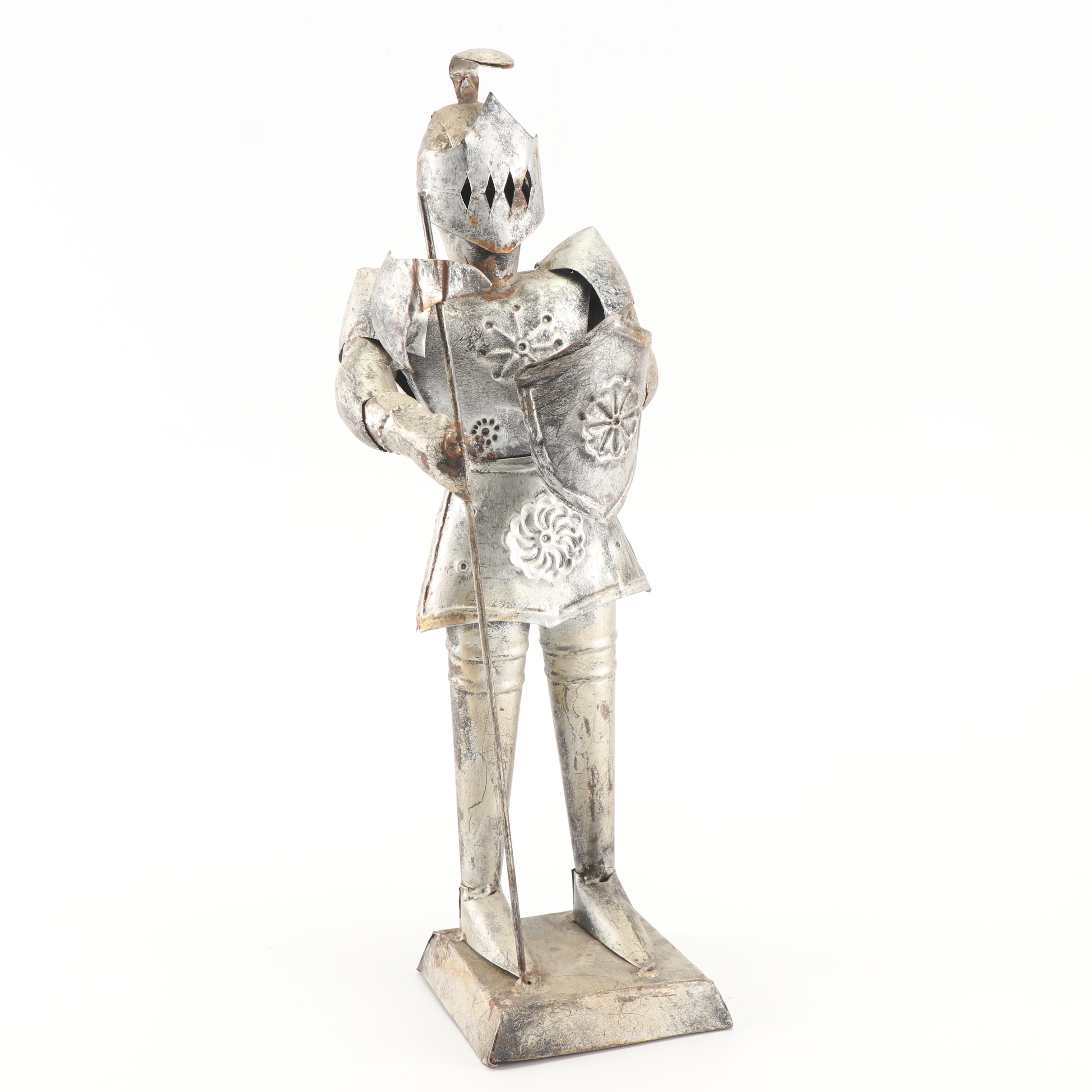 Medieval Knight Themed Metal Shelf and Wall Decor