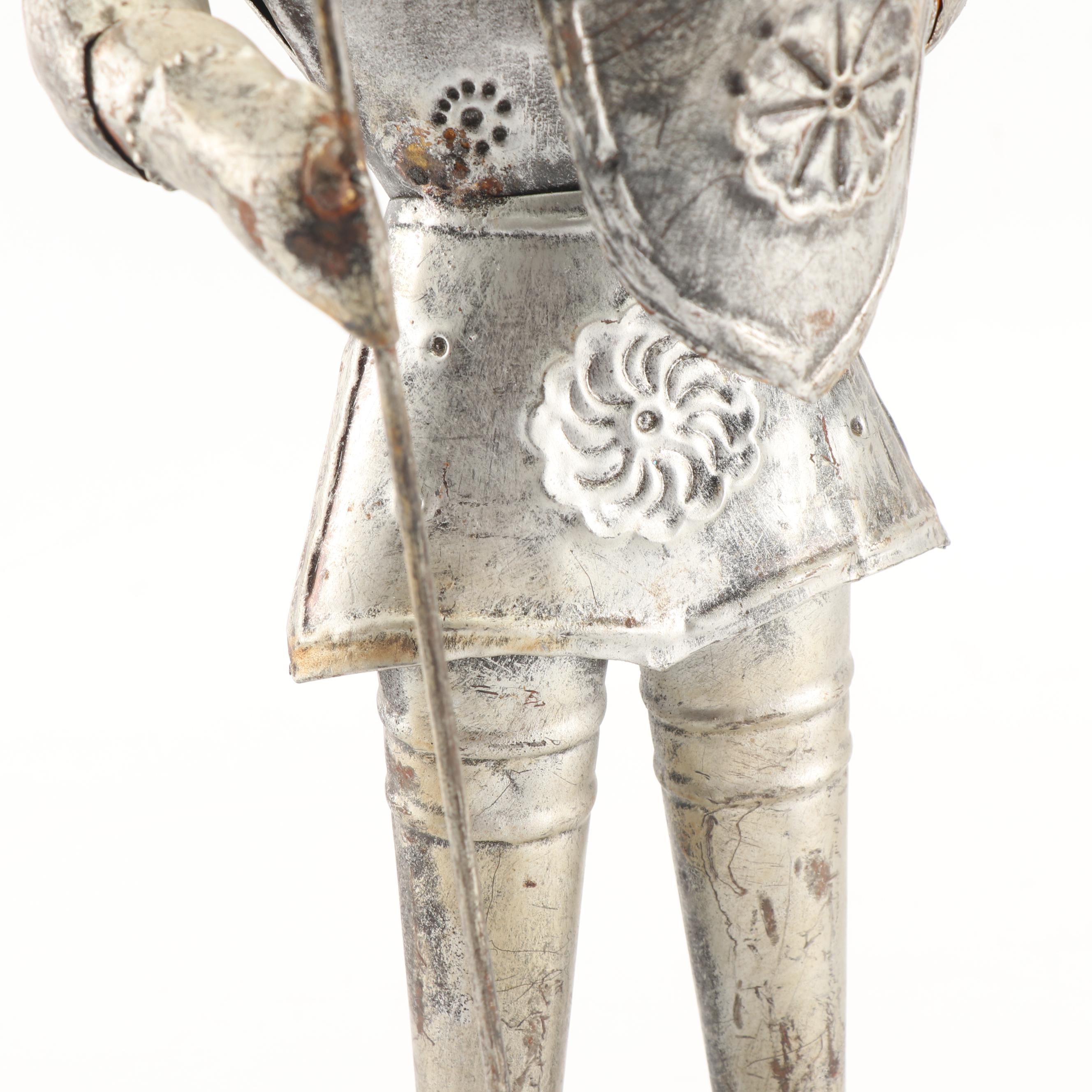 Medieval Knight Themed Metal Shelf and Wall Decor