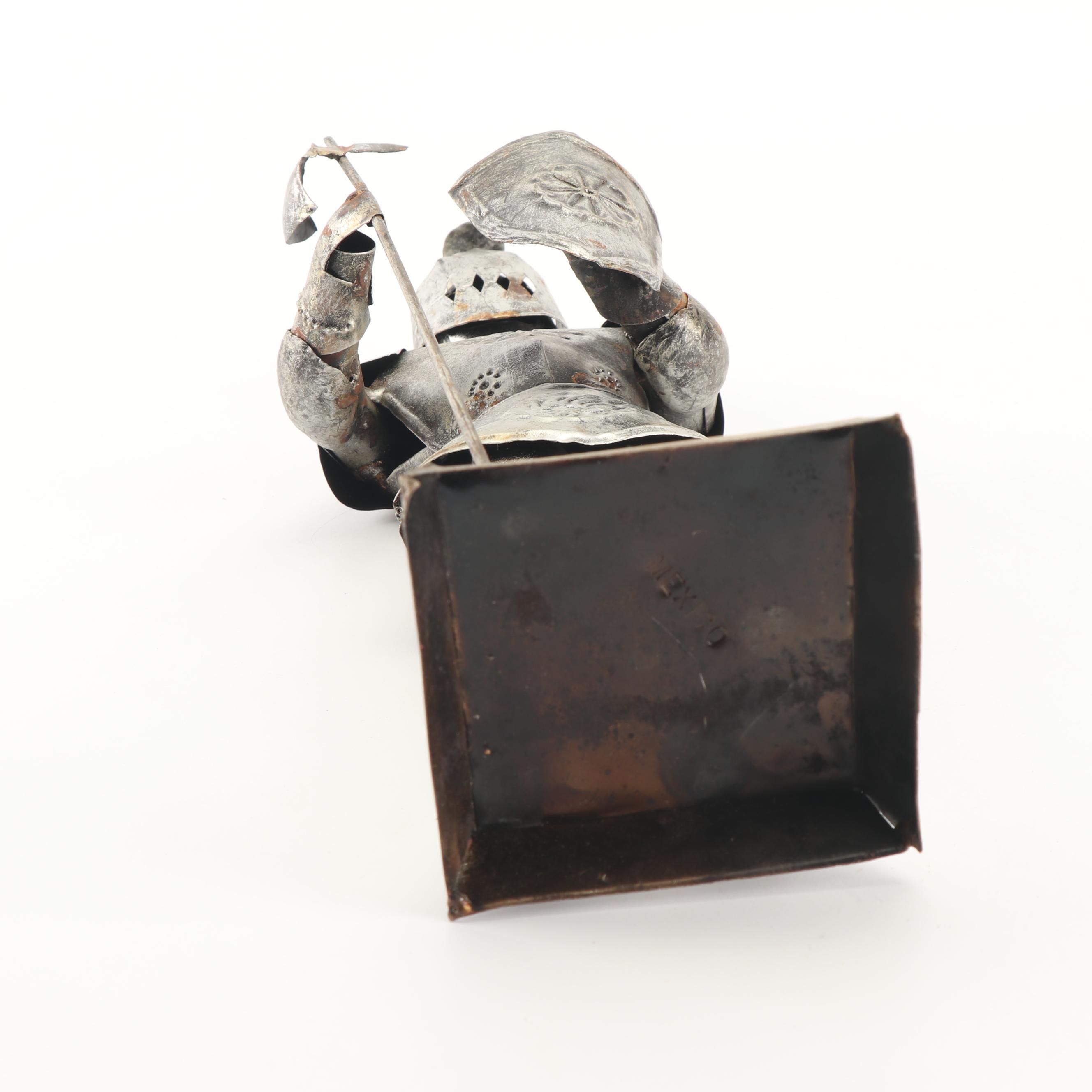 Medieval Knight Themed Metal Shelf and Wall Decor