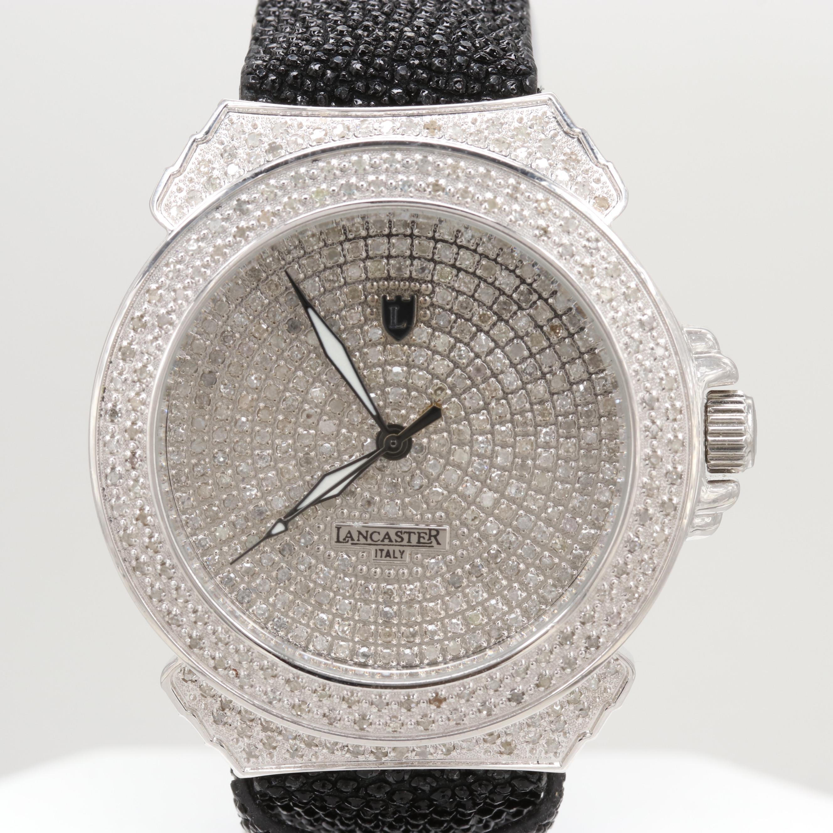 Lancaster Pillola Deco 2.99 CTW Diamond Quartz Watch