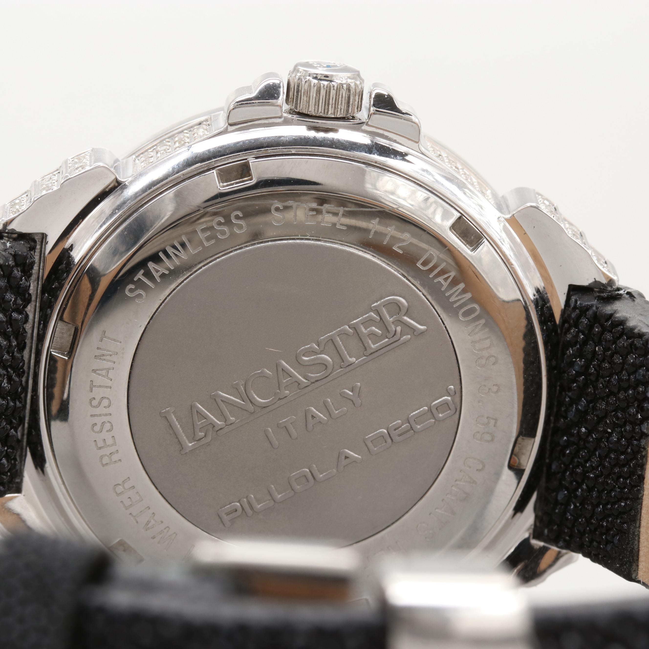 Lancaster Pillola Deco 2.99 CTW Diamond Quartz Watch