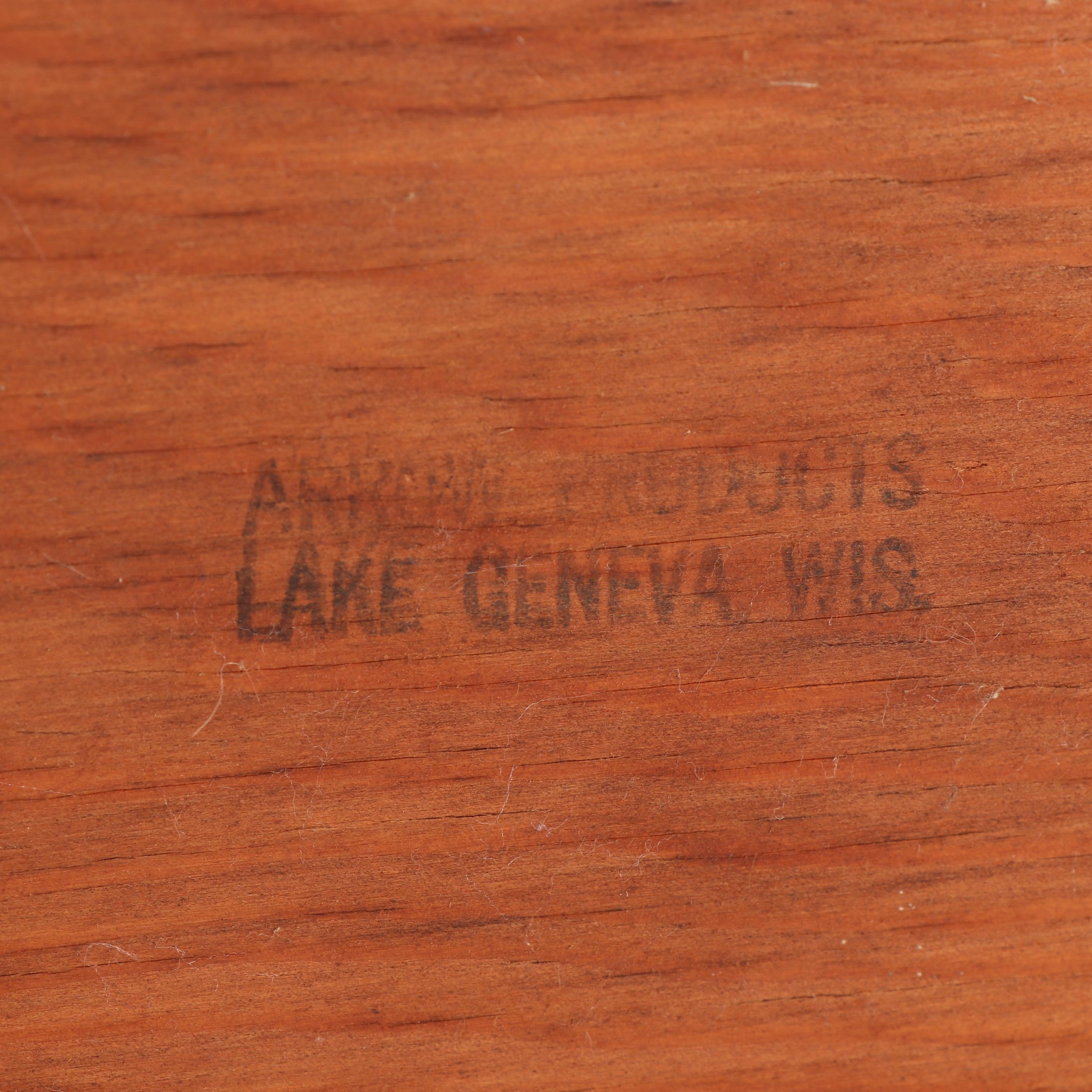 Vintage Arrow Products Wooden Shoe Shine Box and Brushes