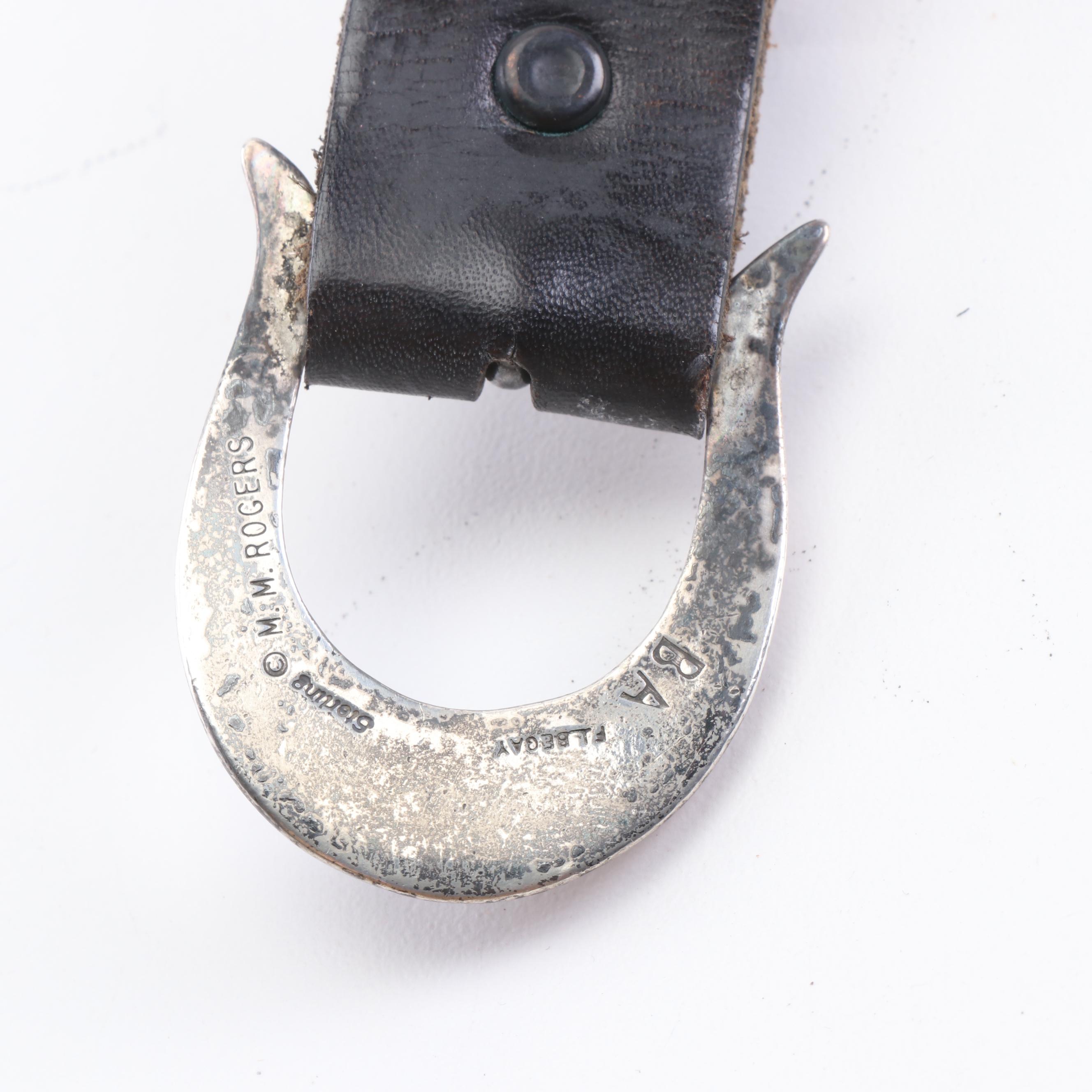Sterling and Leather Belts including M.M. Rogers/F.L. Begay Navajo Belt