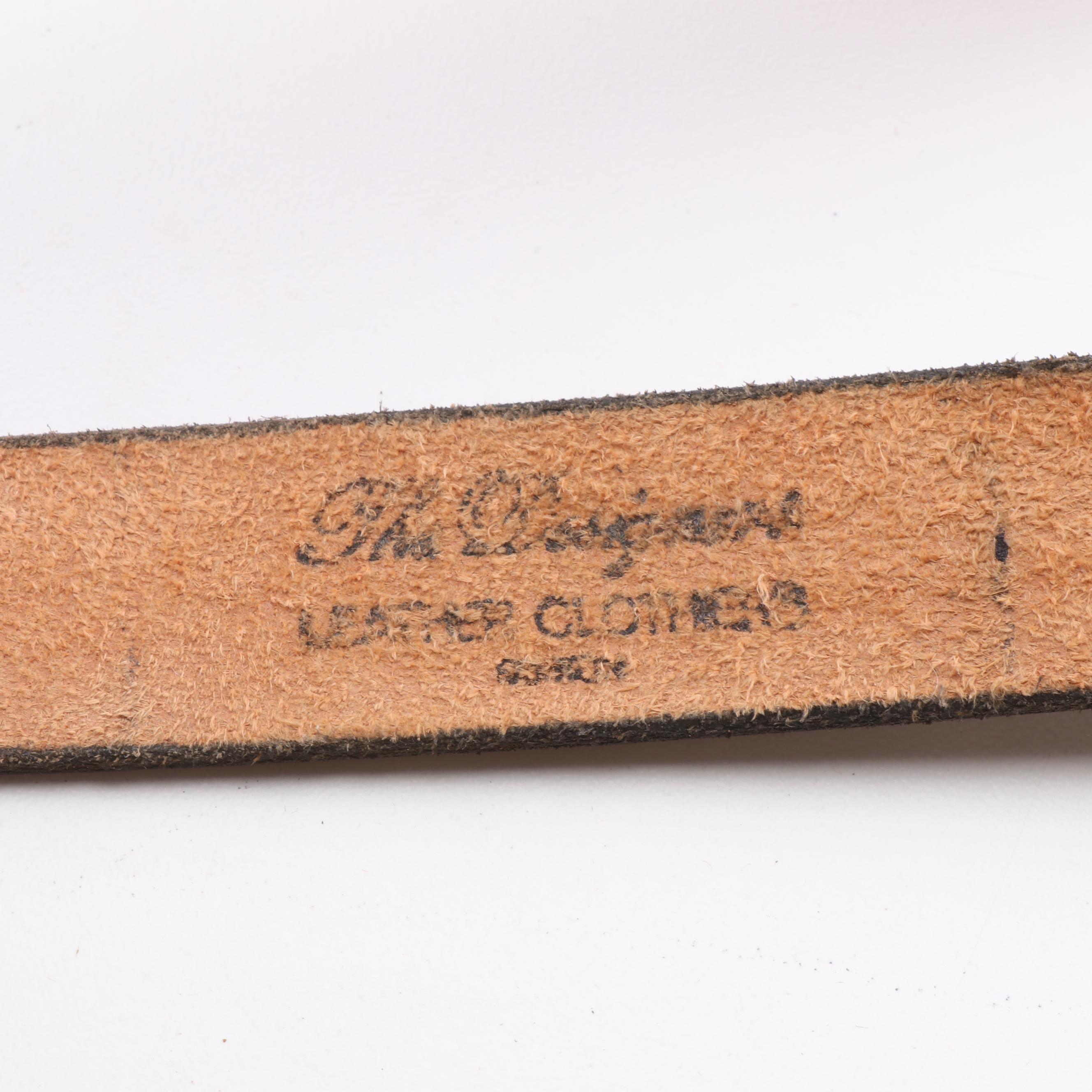 Sterling and Leather Belts including M.M. Rogers/F.L. Begay Navajo Belt