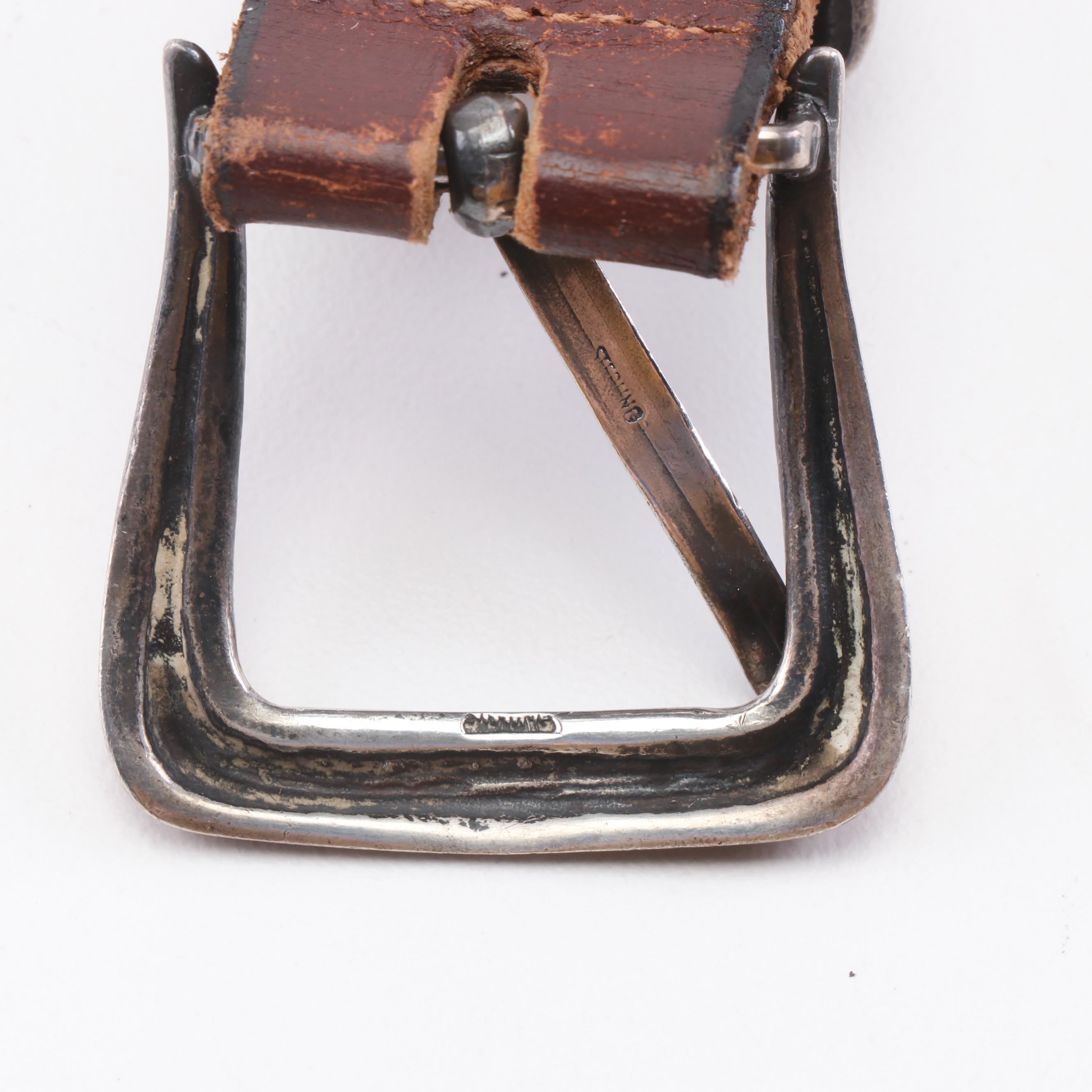 Sterling and Leather Belts including M.M. Rogers/F.L. Begay Navajo Belt