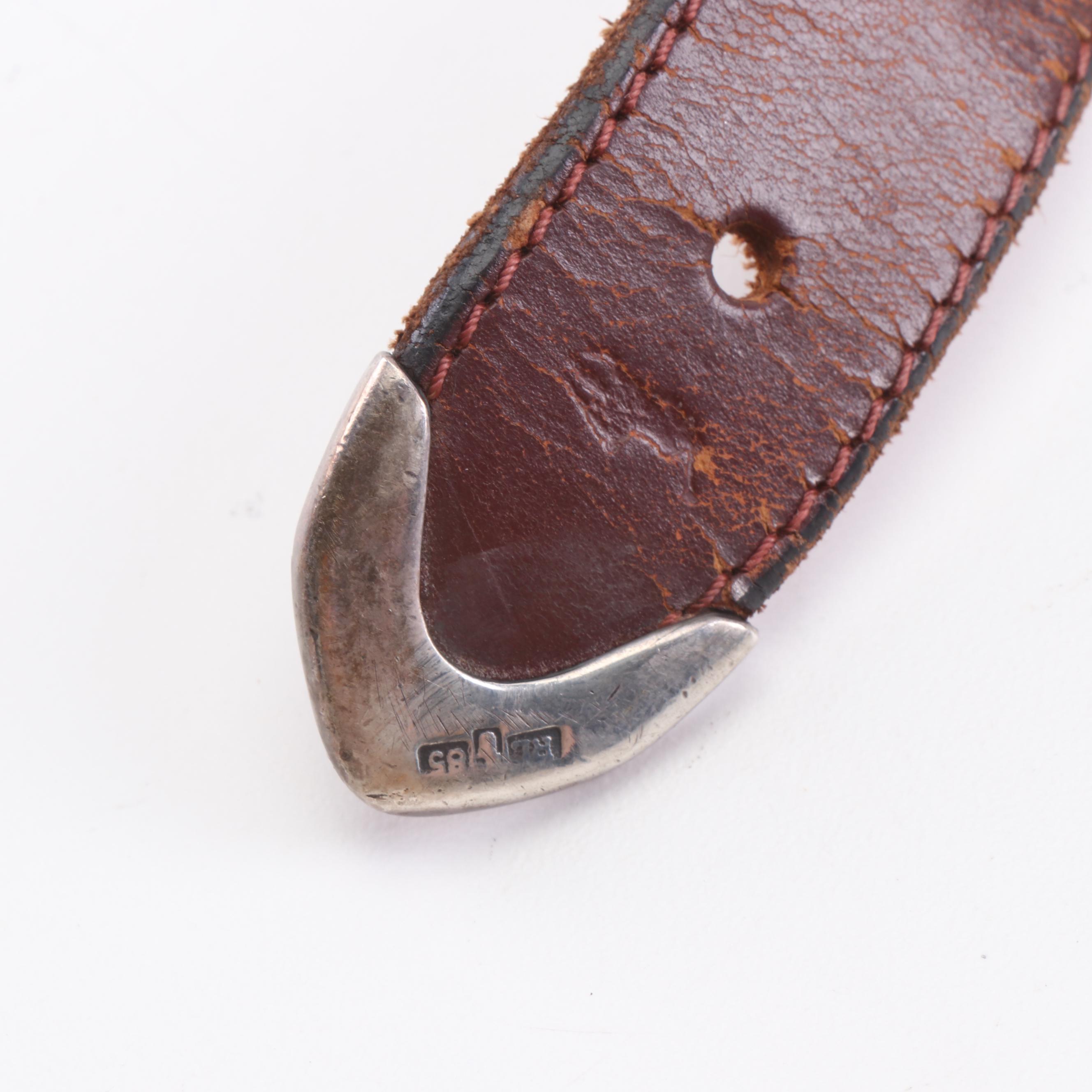 Sterling and Leather Belts including M.M. Rogers/F.L. Begay Navajo Belt