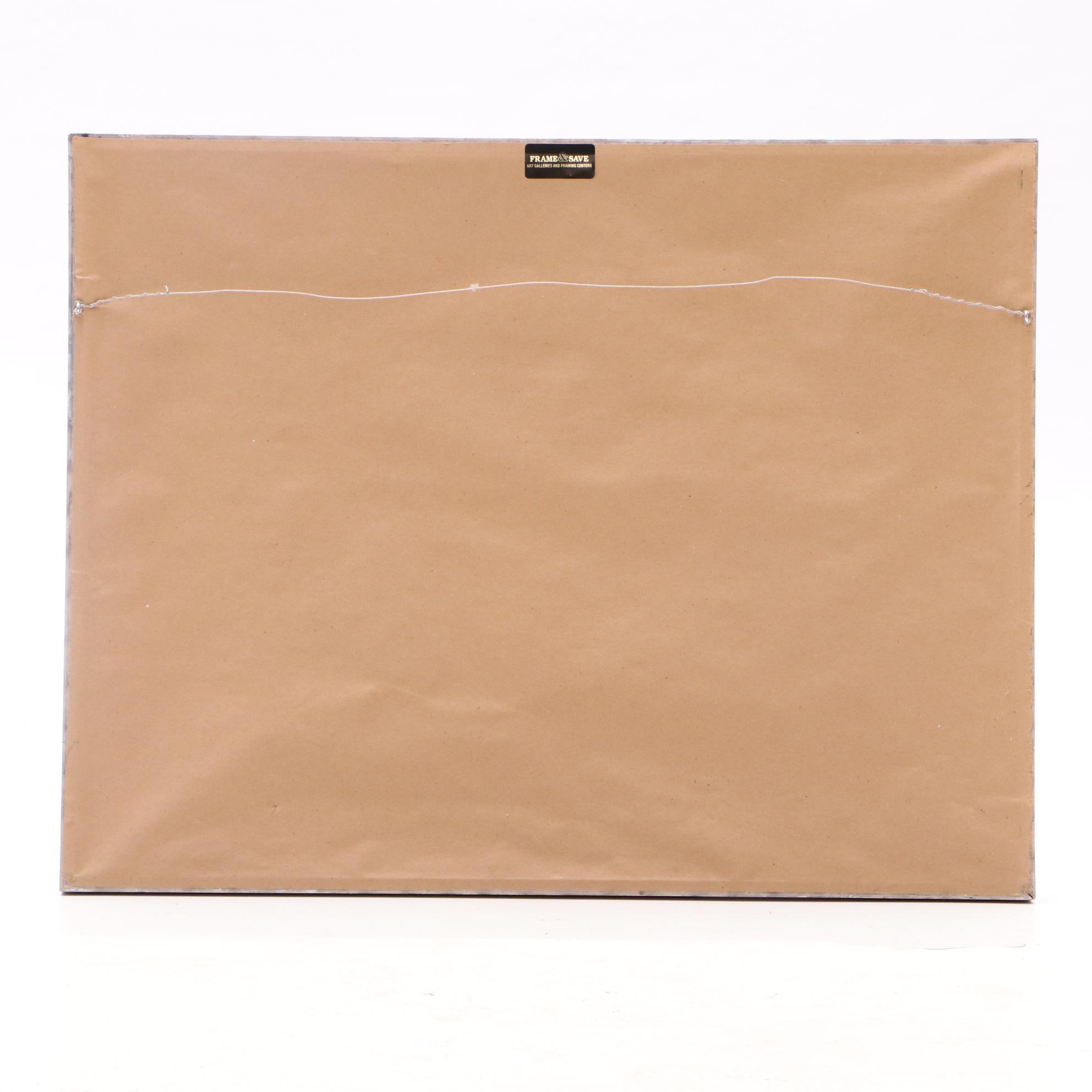 Ruth Conklin 1990 Limited Edition Linocut "Cherry Orchard"