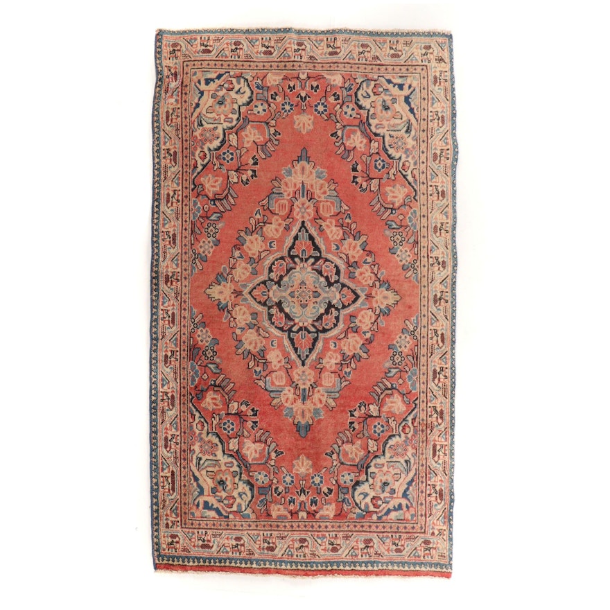 Hand-Knotted Persian Malayer Wool Rug