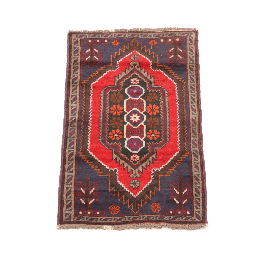 Hand-Knotted Turkish Wool Accent Rug