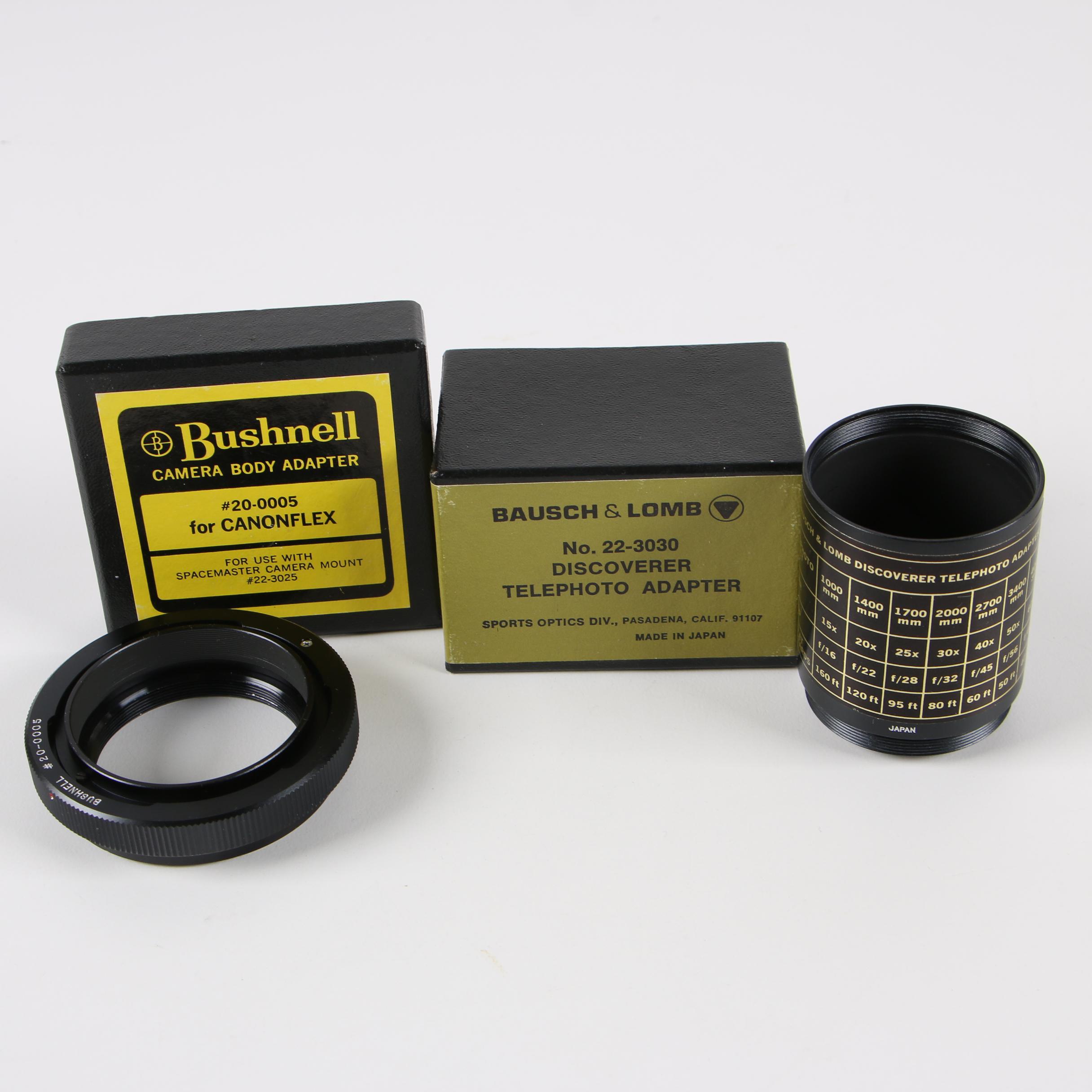 Bausch & Lomb "The Discoverer" Telescope with P&B Tripod and Camera Adapters