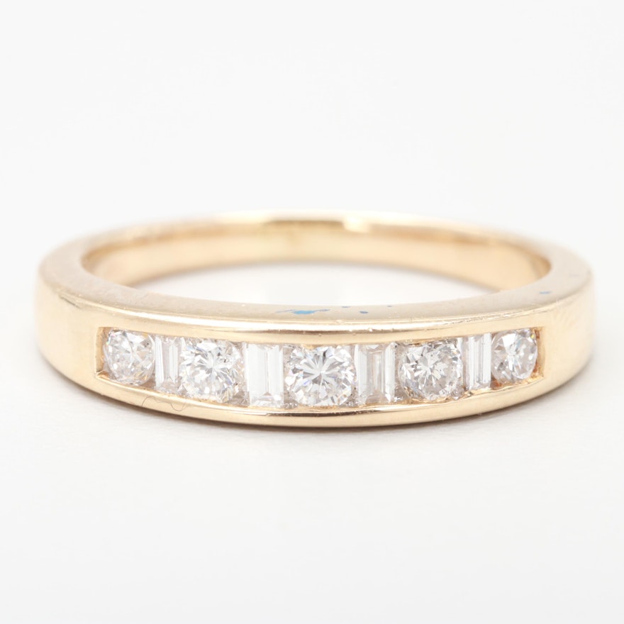 14K Yellow Gold Diamond Ring