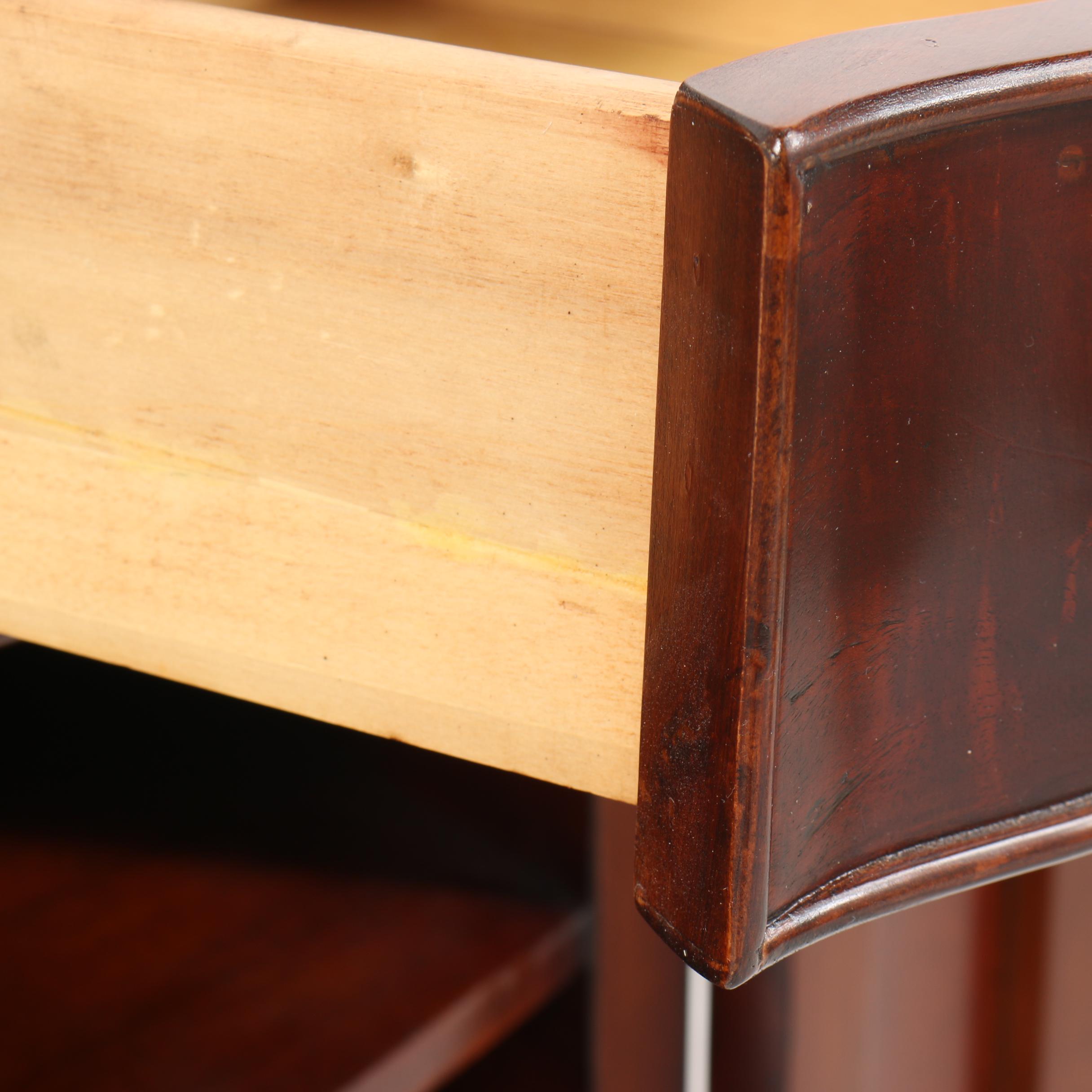 French Provincial Style Burl Wood Demilune Nightstand by Regency House, 21st C.